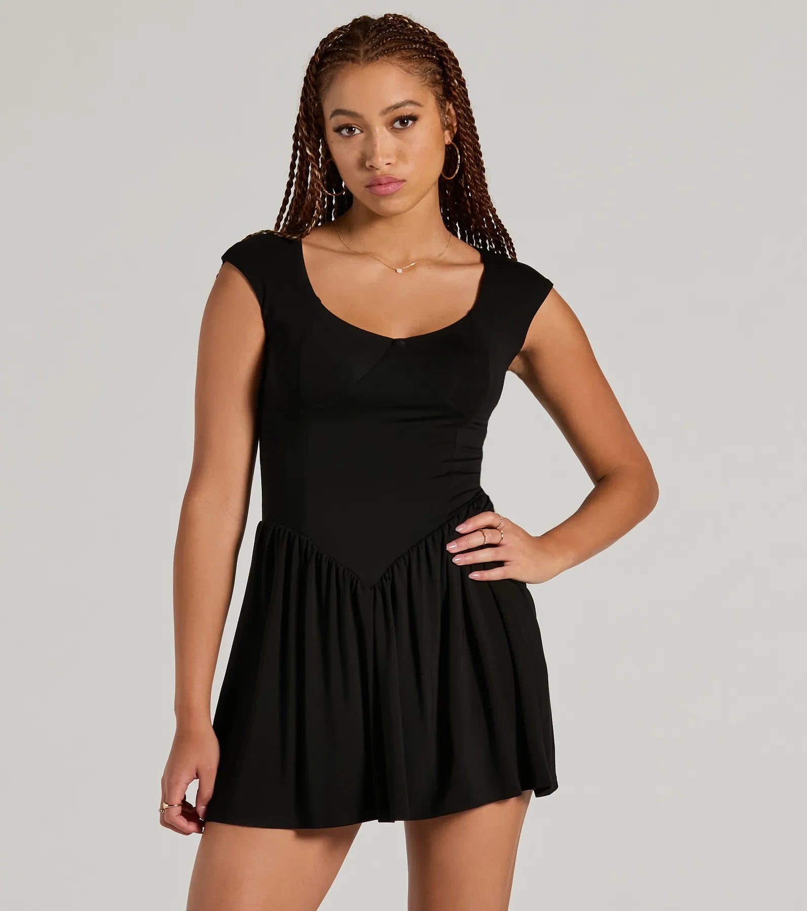 Ultimate Flattering A-Line Ruffled Mini Dress