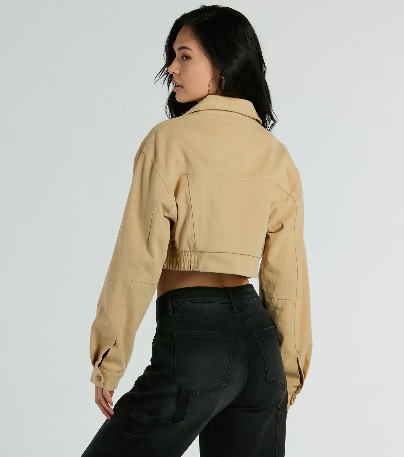 Ultimate Style Cinched Crop Bomber Jacket