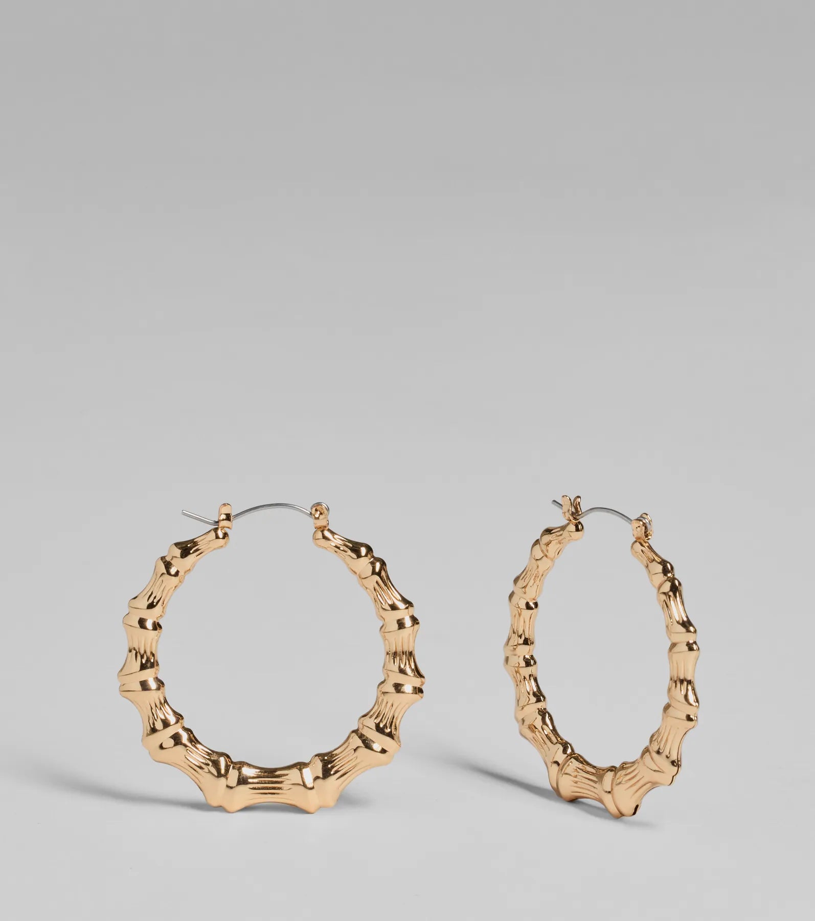 Premium Bamboo Hoop Earrings - Chic & Trendy