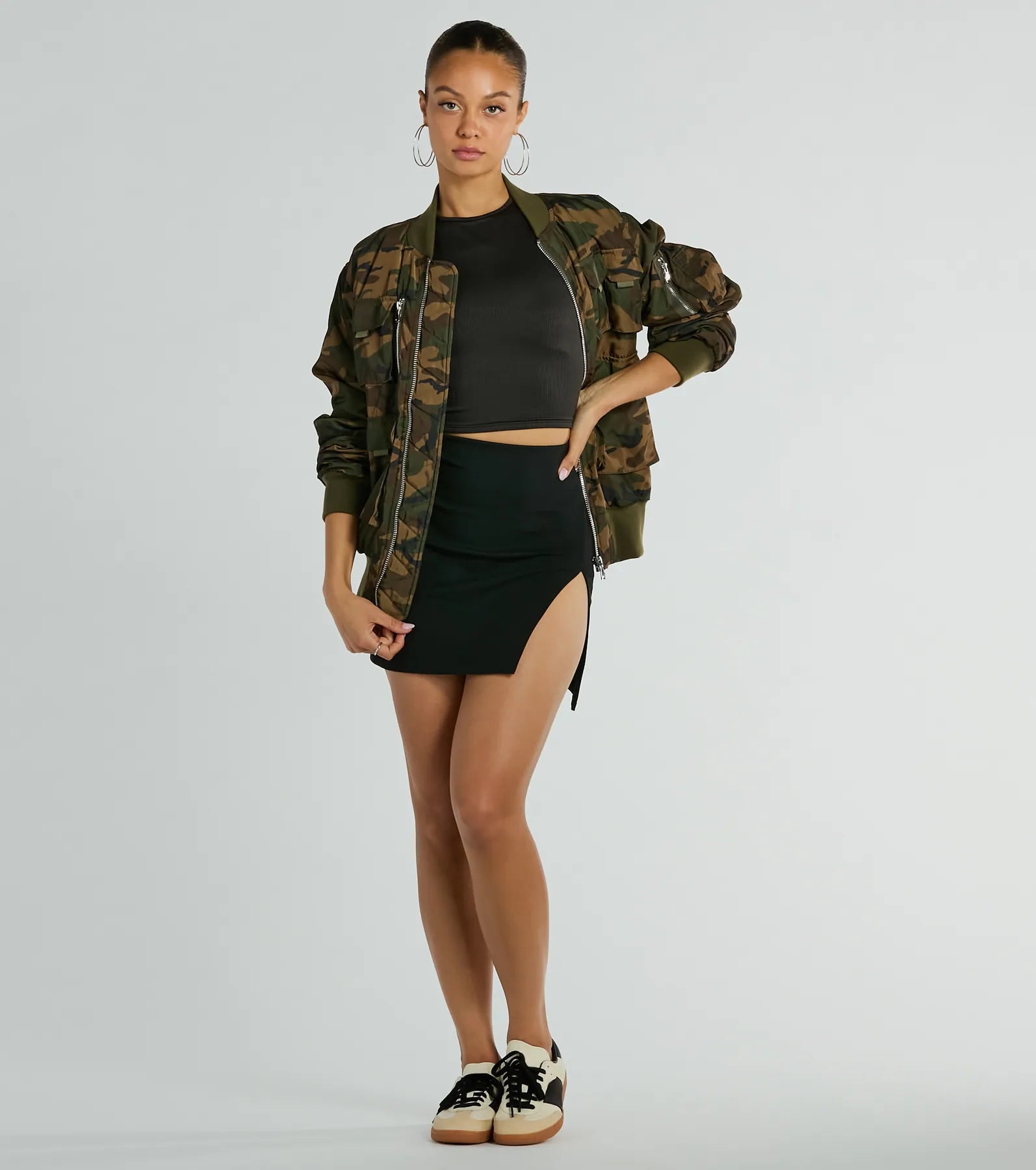 Premium Ponte Mini Skirt with Side Slit - Ultimate Chic Style