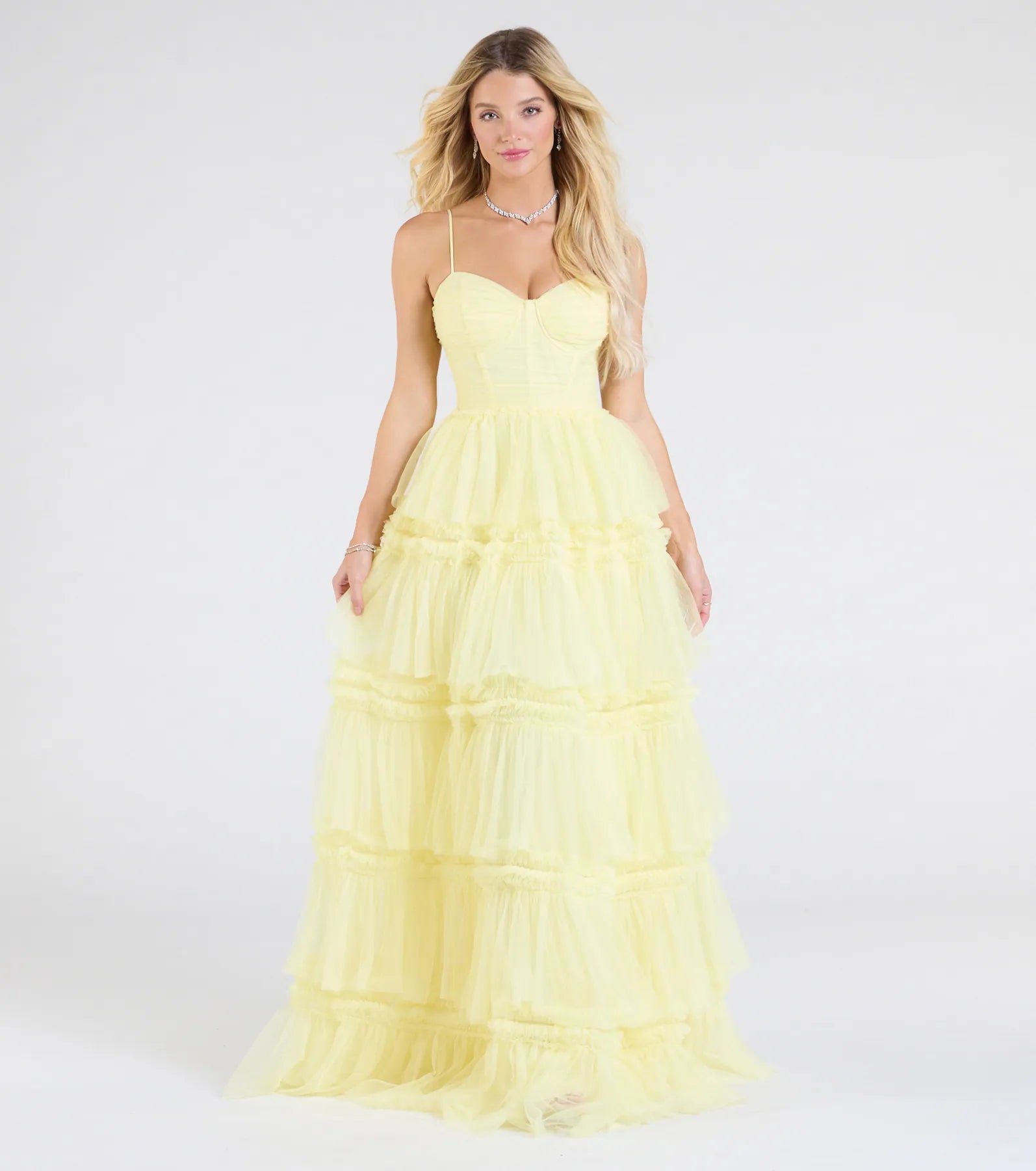 Premium Harper Corset Ruffle A-Line Formal Dress - Ultimate Elegance