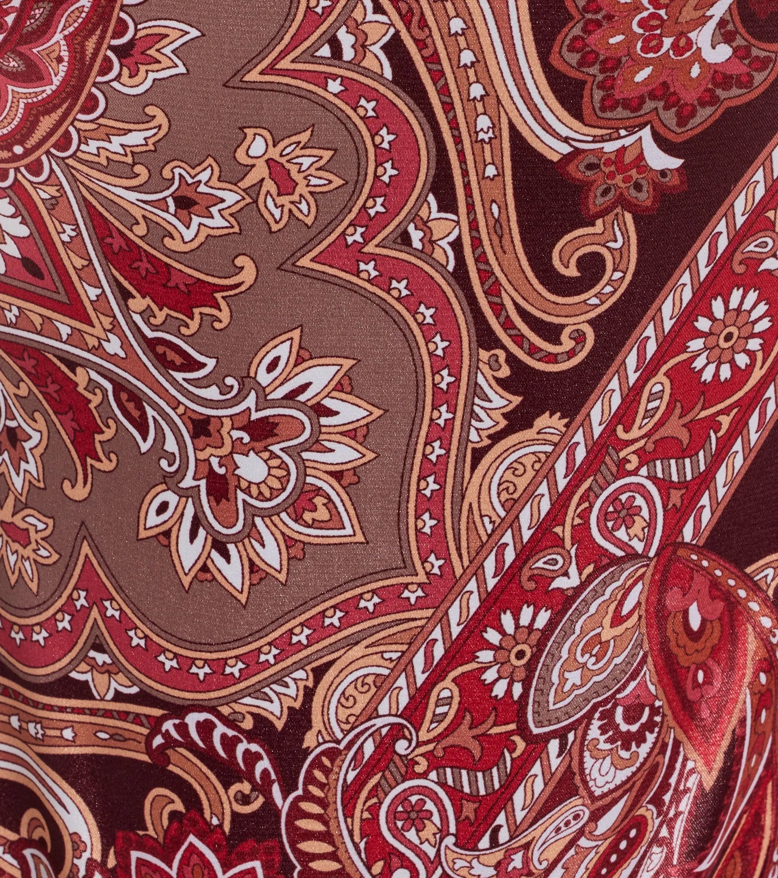 Ultimate Sangria Sunset Paisley Satin Crop Top