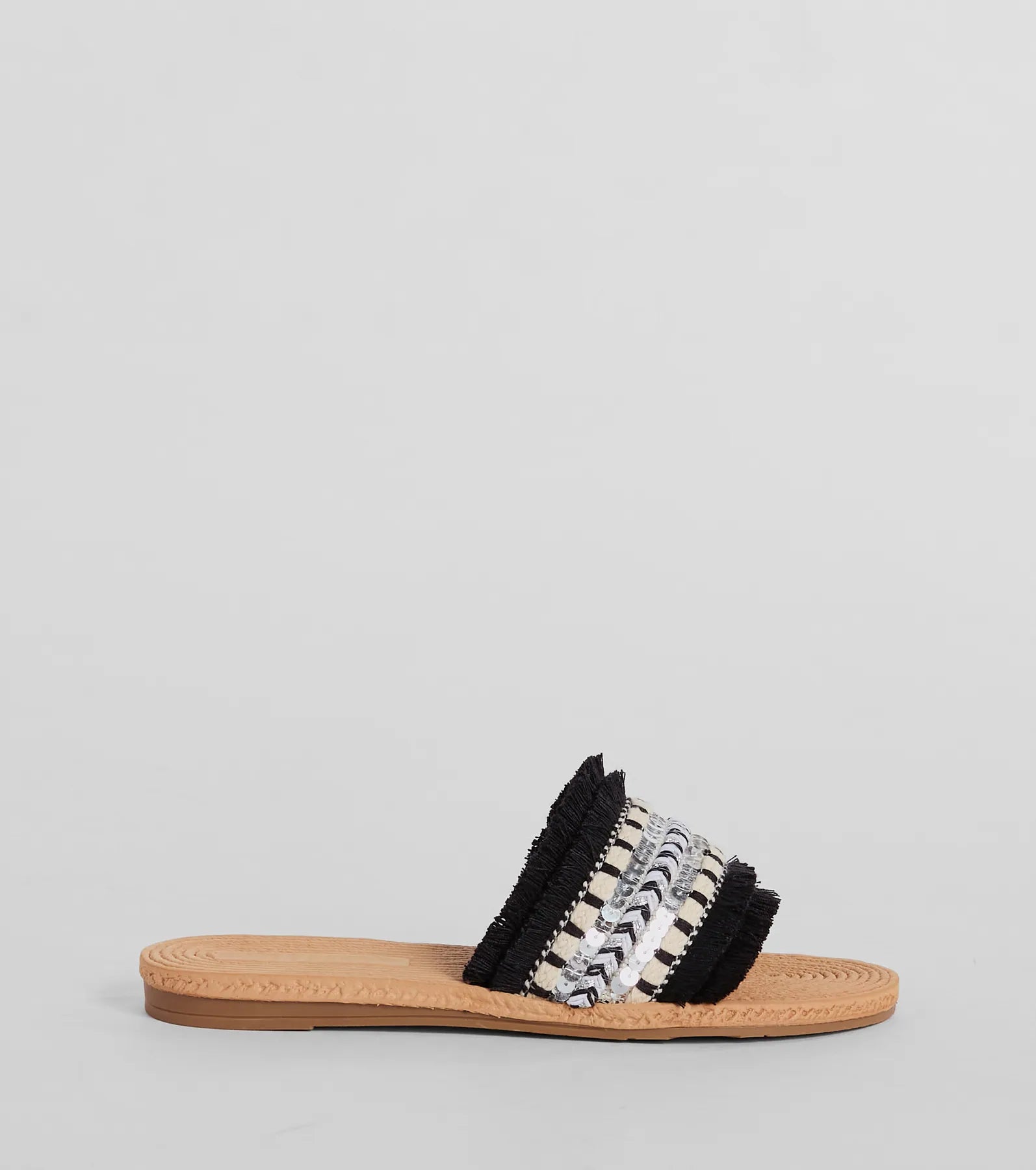 Ultimate Summer Glam Espadrille Sequin Fringe Sandals