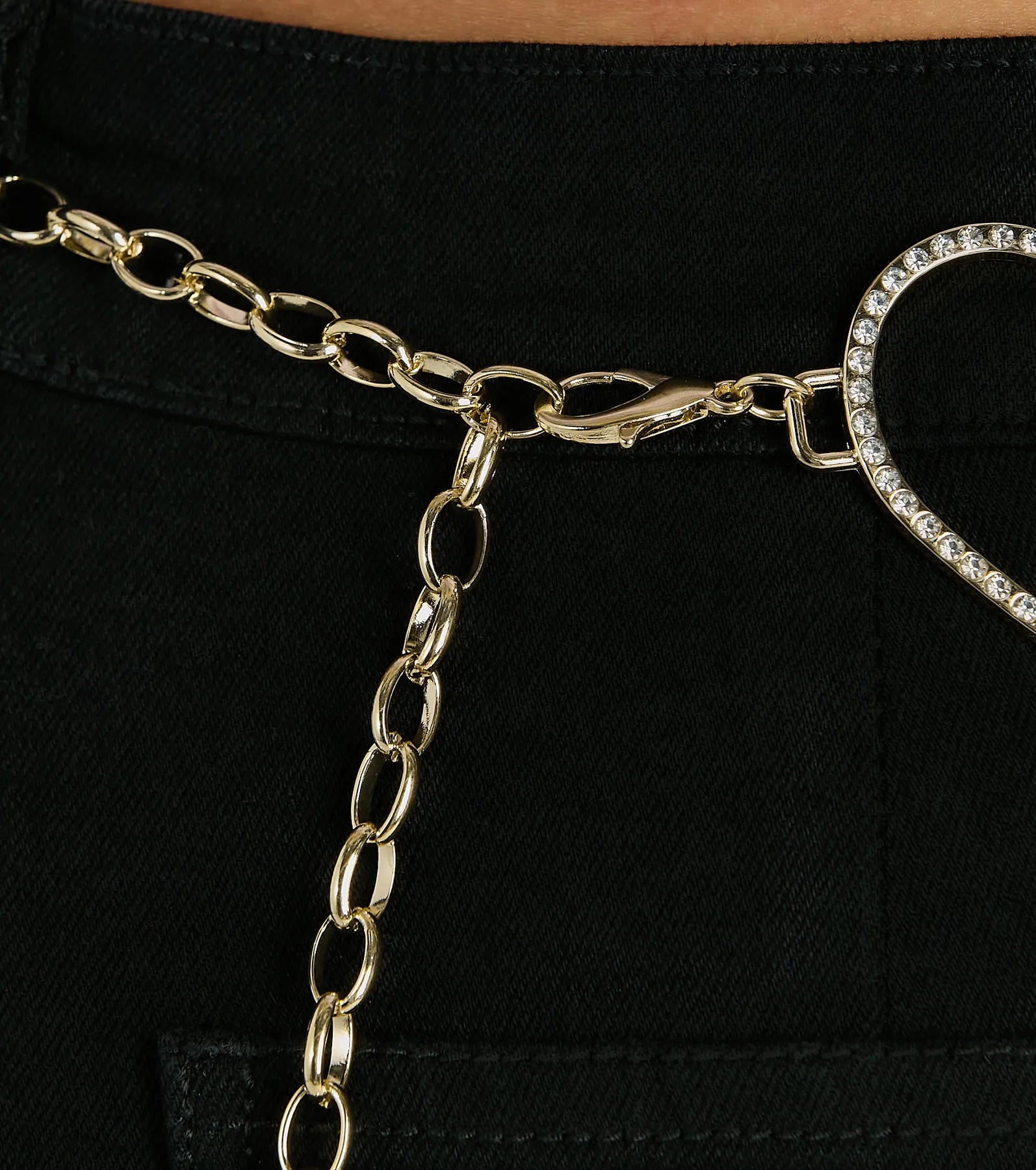 Premium Rhinestone Heart Chain Belt - Ultimate Style Statement