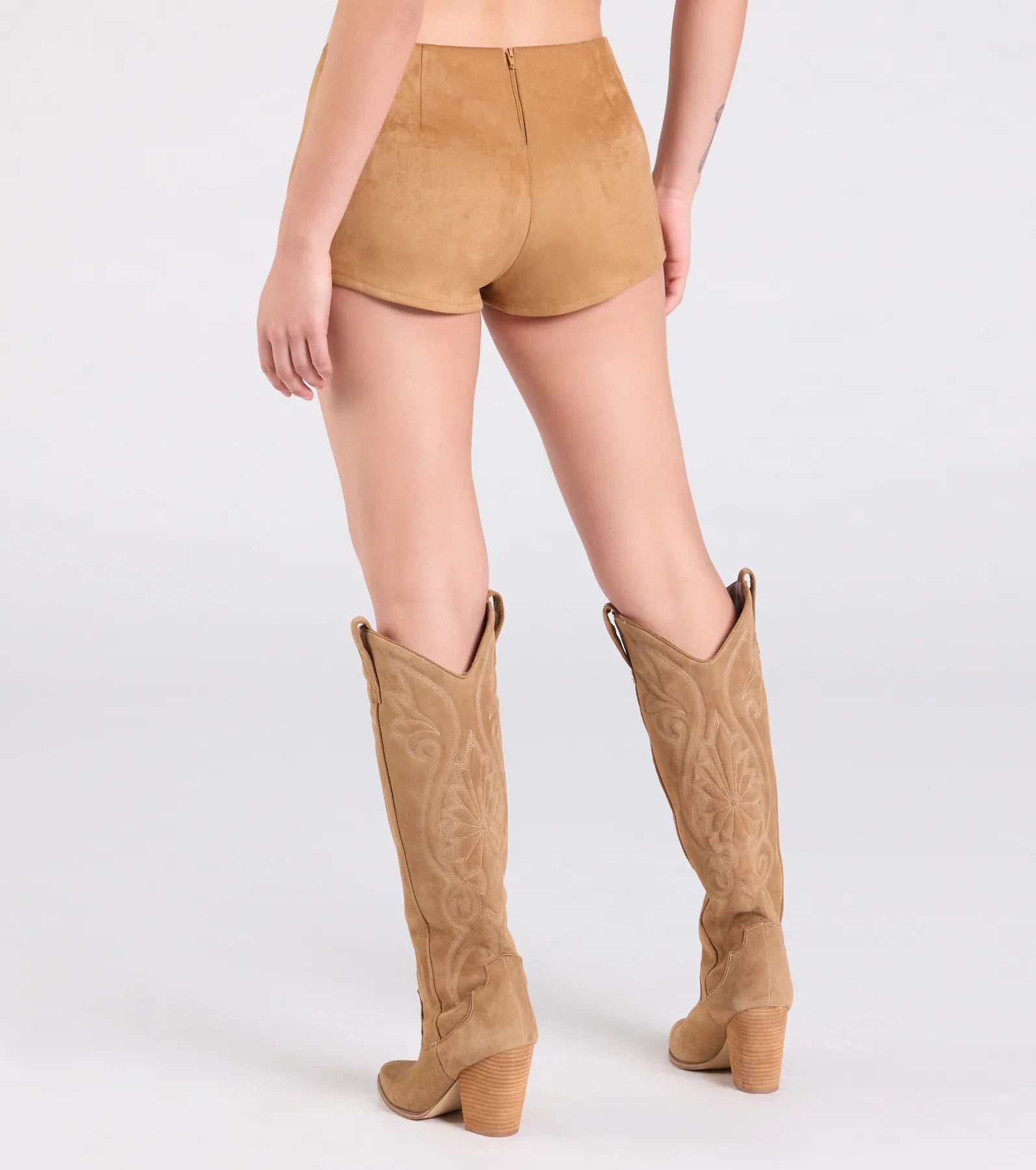 Ultimate Lace-Up Faux Suede Festival Shorts
