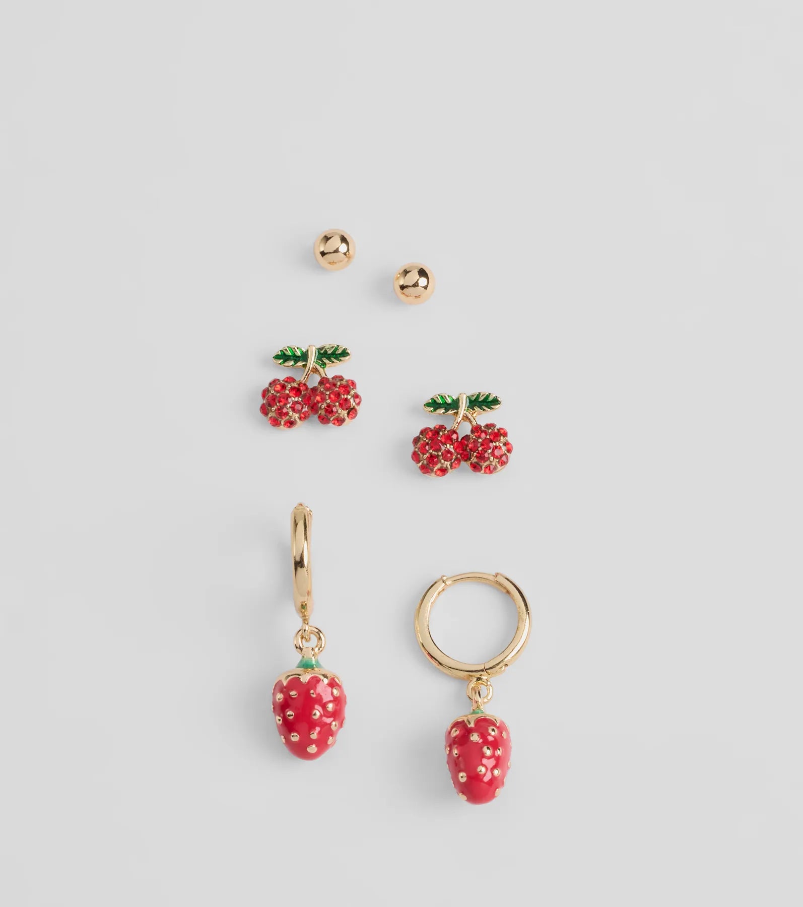 Ultimate Fruity Delight Earrings Trio - Spring Essential Accessories