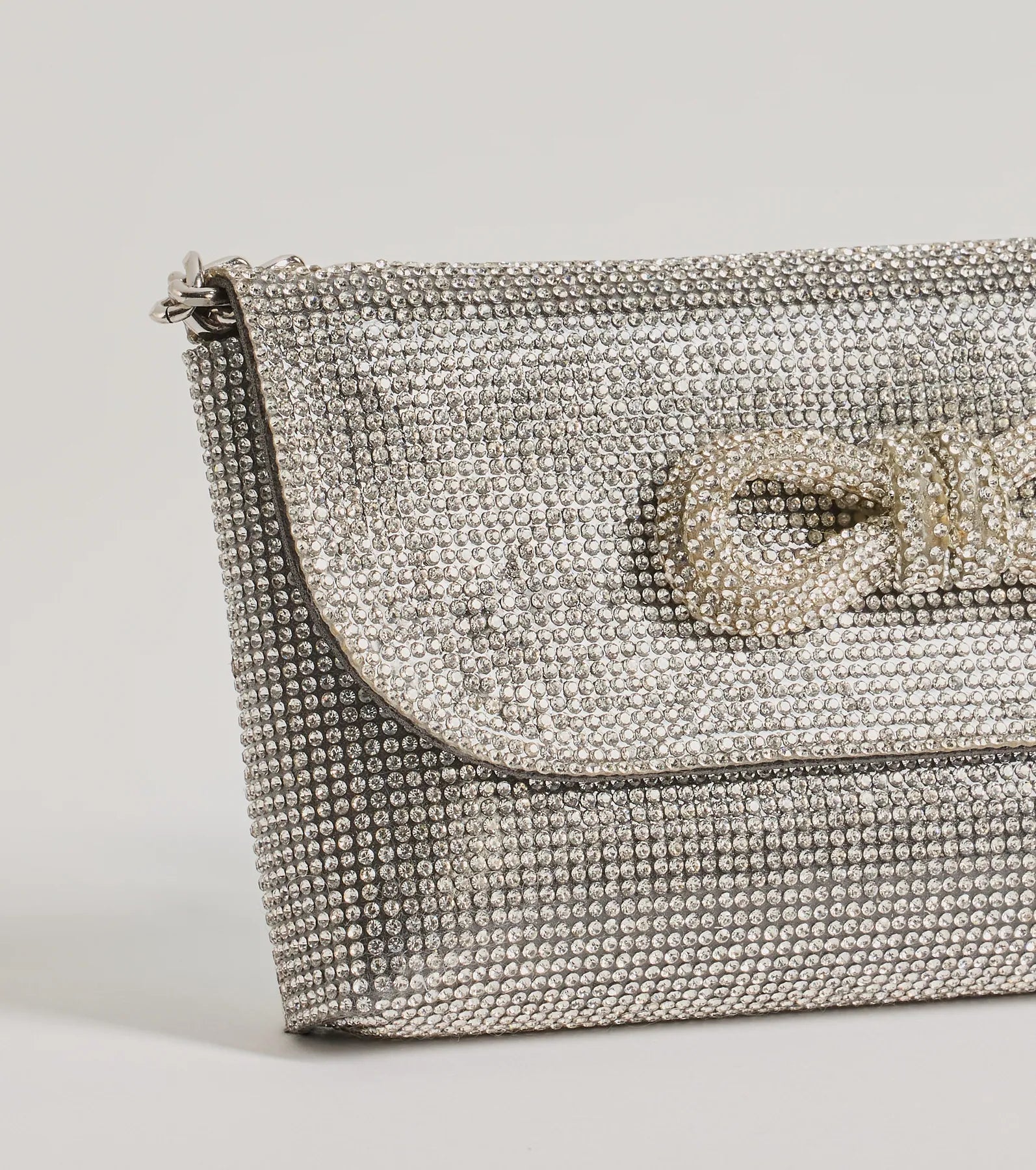 Ultimate Sparkle & Glow Rhinestone Bow Clutch Bag