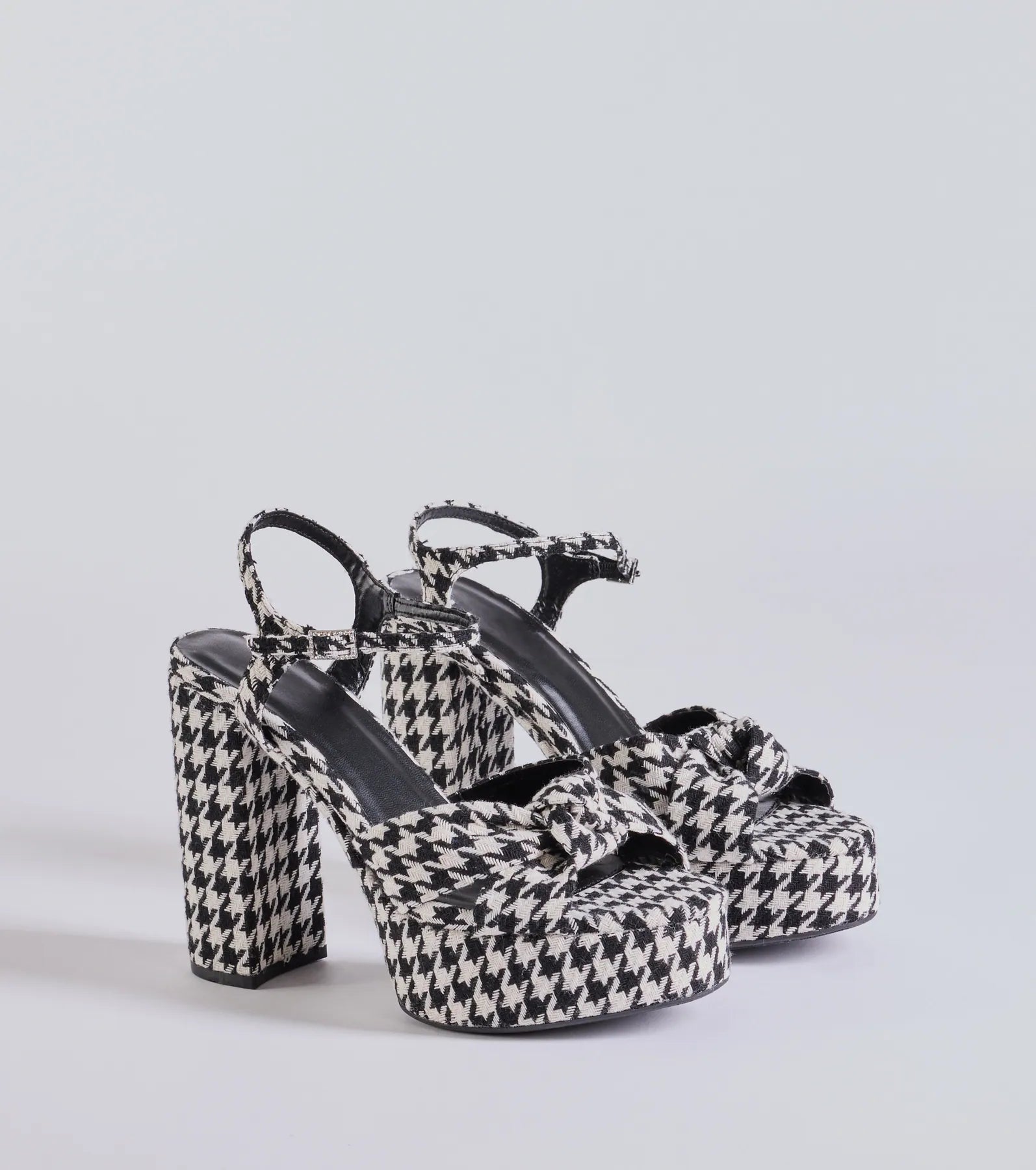 Ultimate Style Icon Houndstooth Platform Heels