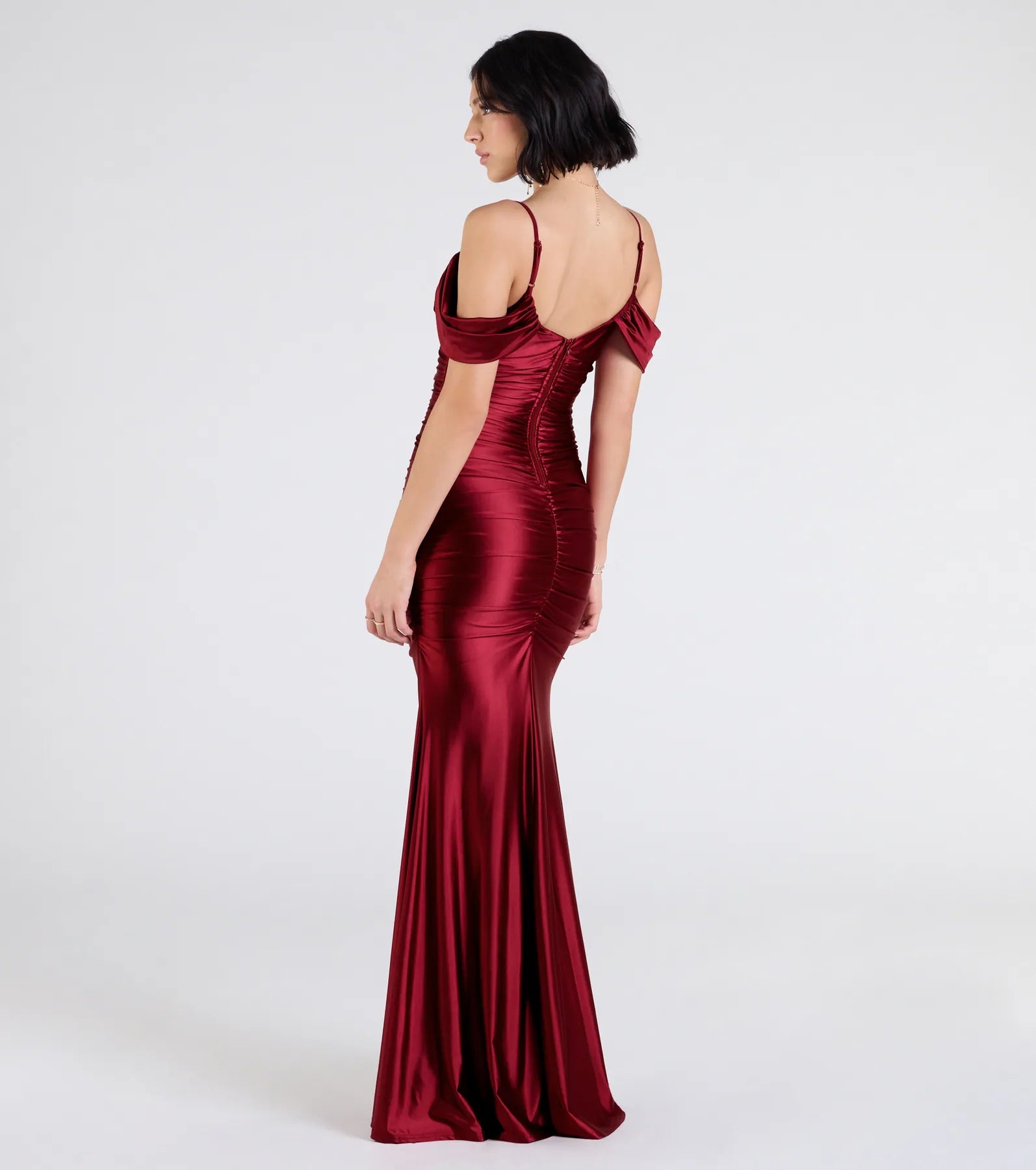 Premium Jelene Cold Shoulder Mermaid Formal Dress - Ultimate Elegance