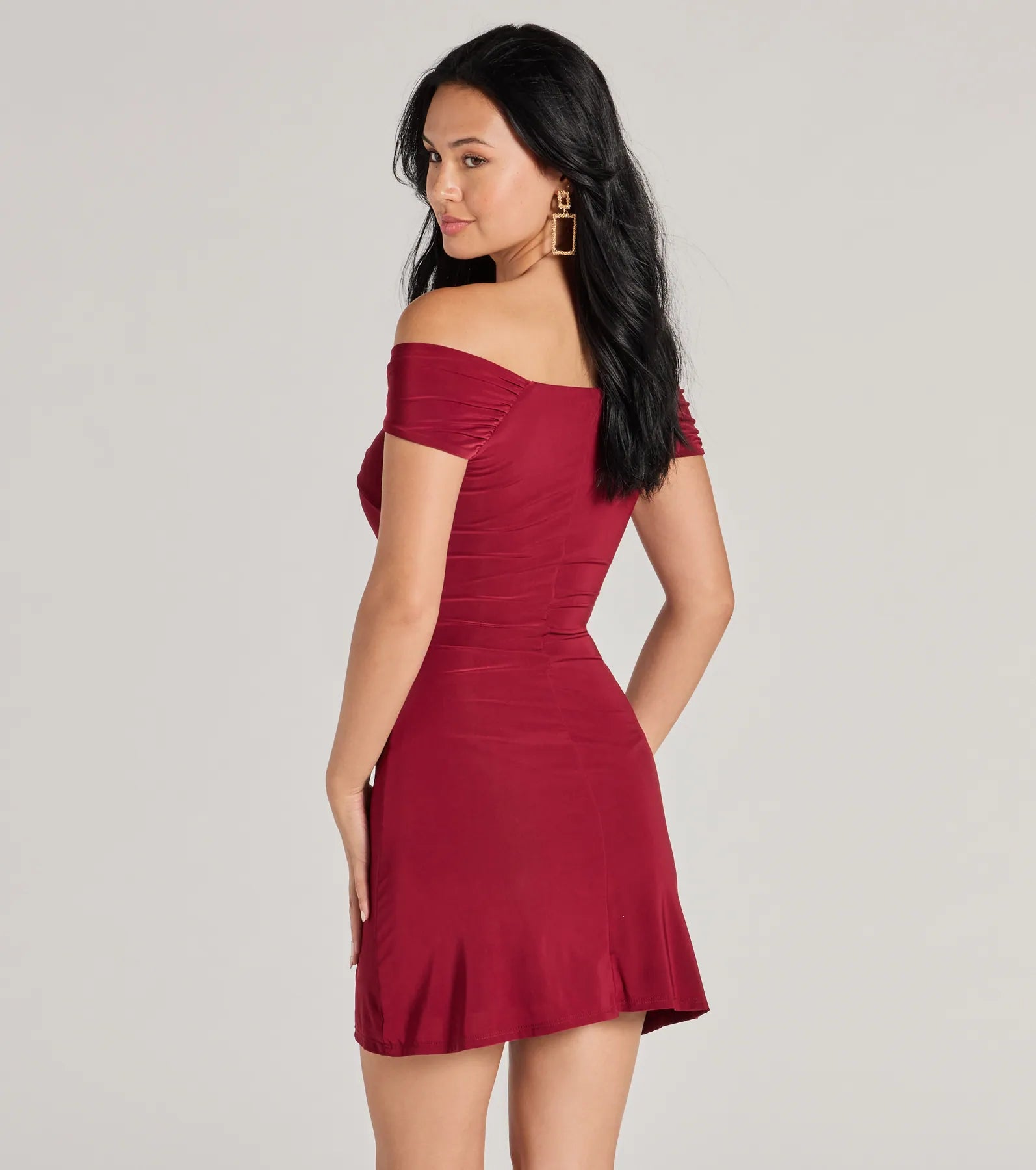 Ultimate Chic Off-The-Shoulder A-Line Mini Dress - Premium Style Upgrade