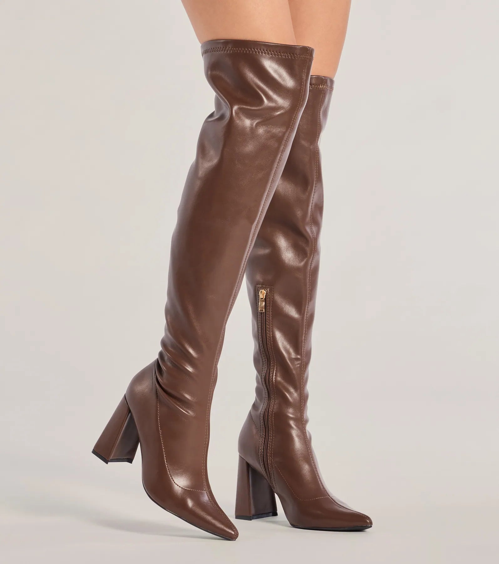 Premium Over-The-Knee Block Heel Boots - Ultimate Chic Style