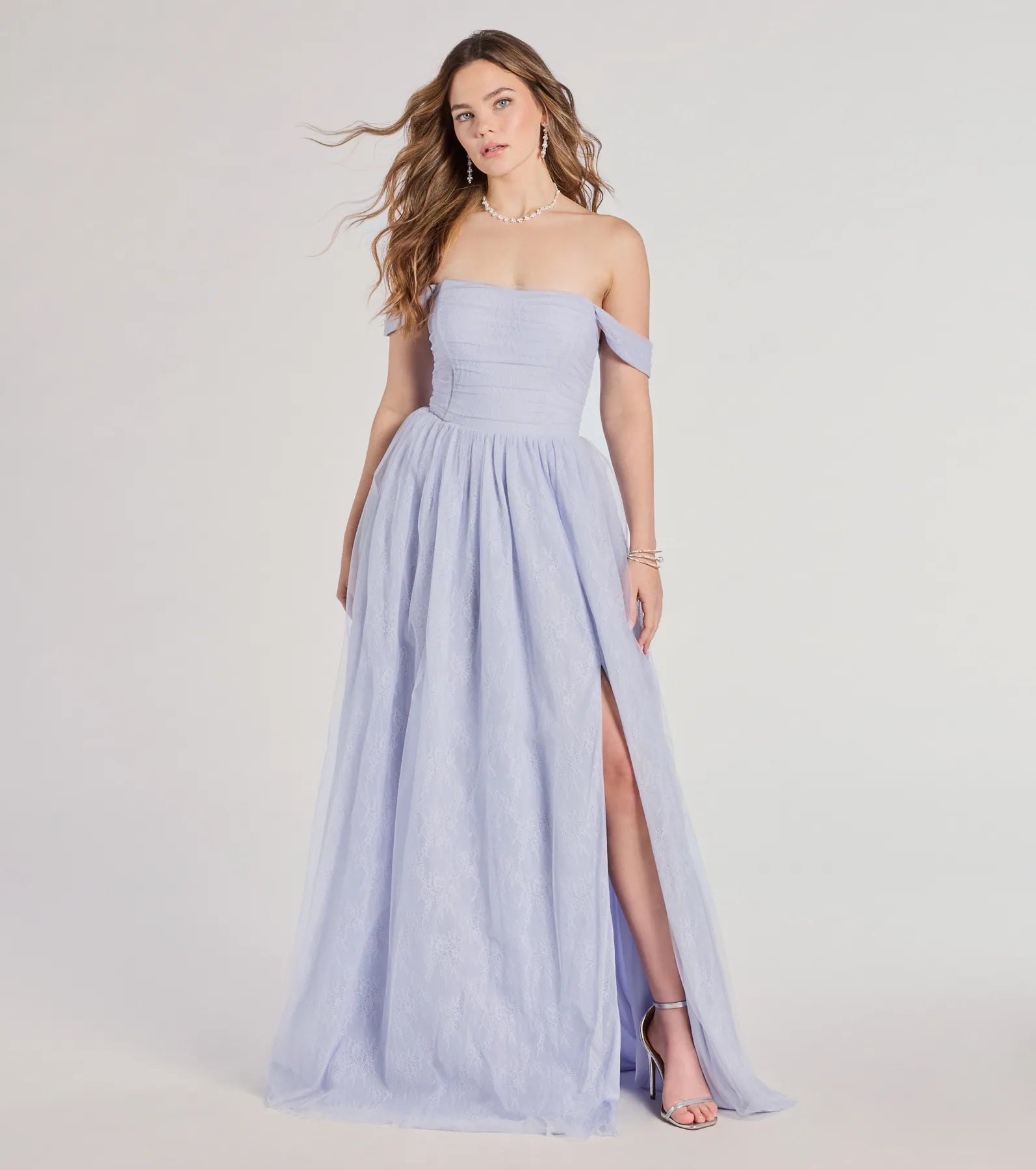 Ultimate Raelynn Off-The-Shoulder Lace Ball Gown - Premium Elegance