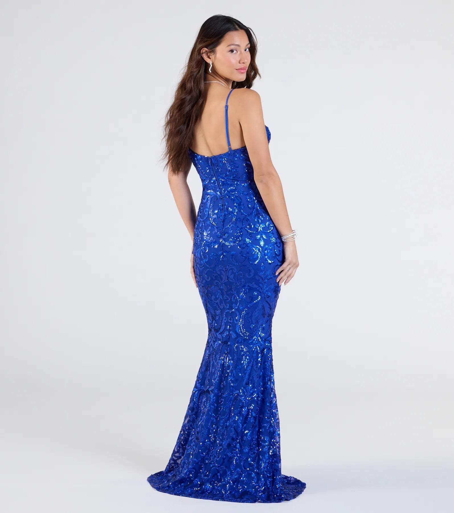 Mayva Ultimate Sparkle V-Neck Mermaid Gown