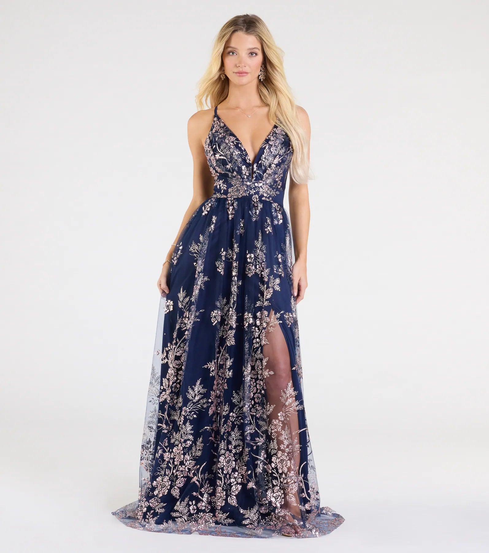 Ultimate Elegance: Ayva A-Line Glitter Sequin Tulle Formal Gown