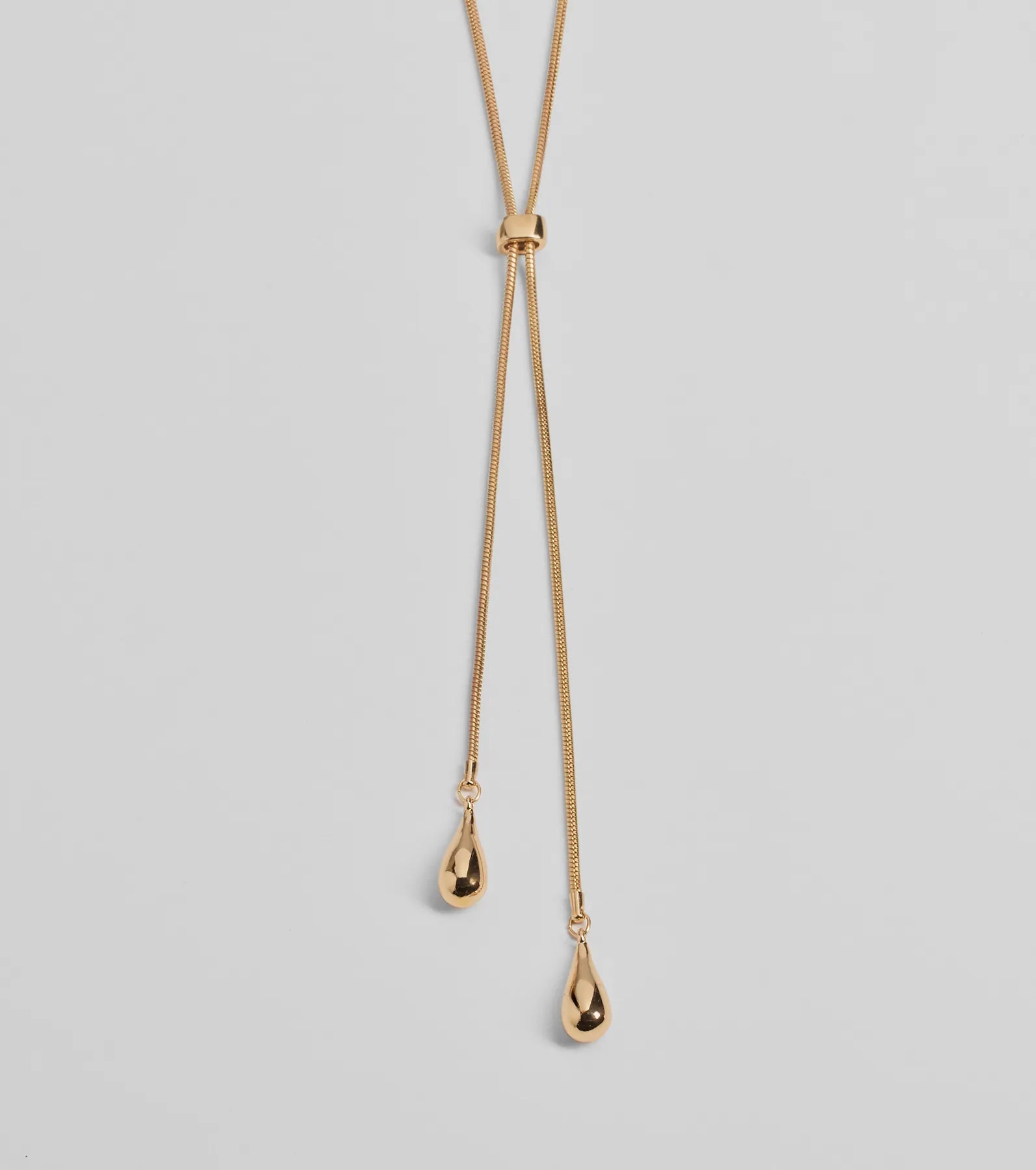 Premium Teardrop Lariat Necklace - Elegant & Adjustable