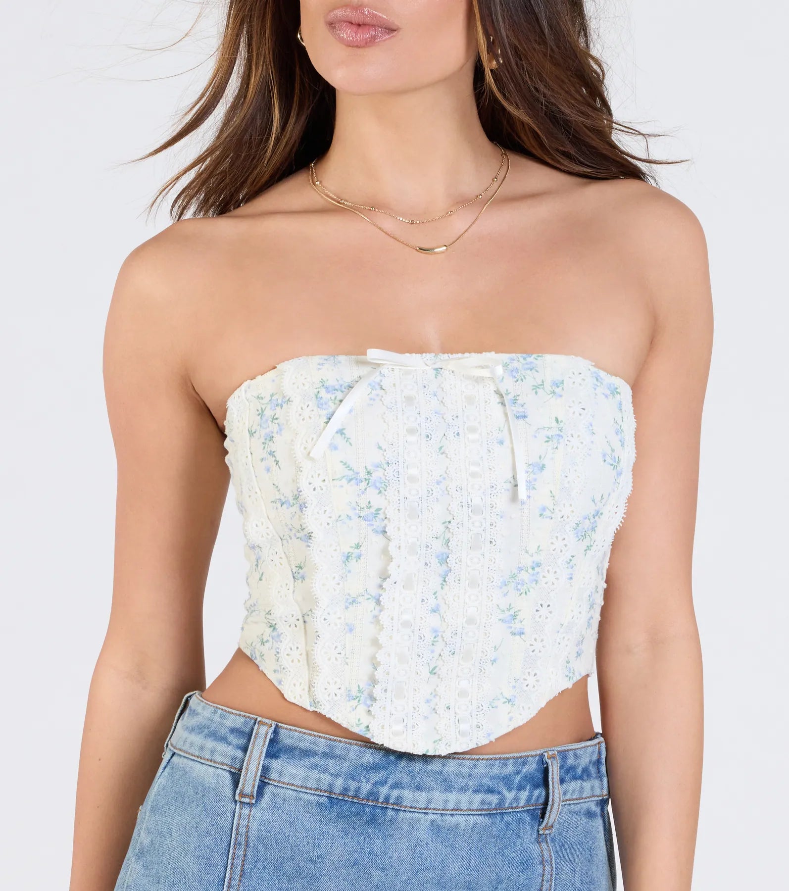 Ultimate Floral Lace Corset Top - Snatched Look