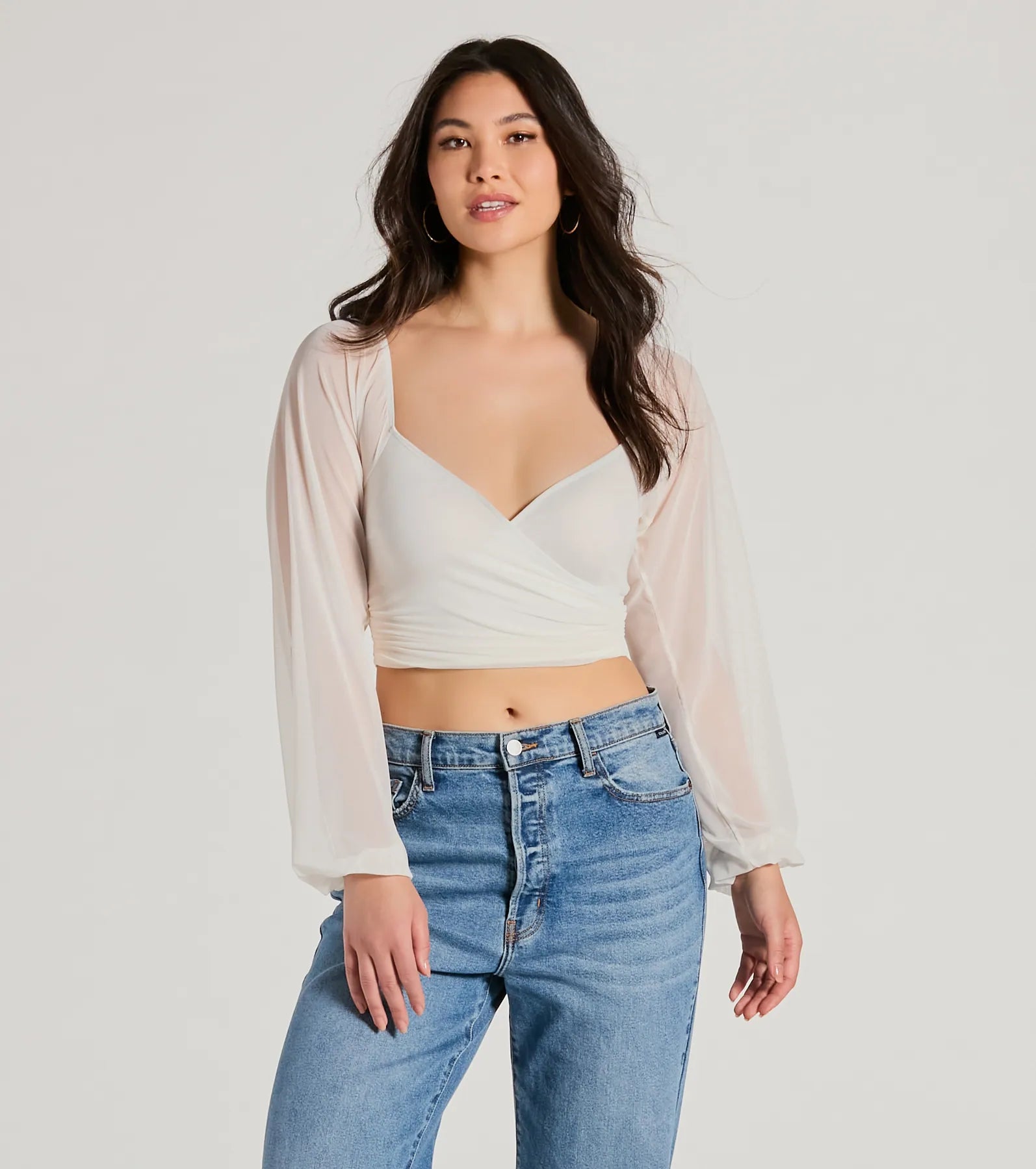 Ultimate Surplice V-Neck Crop Top - Stay Ahead of the Trend