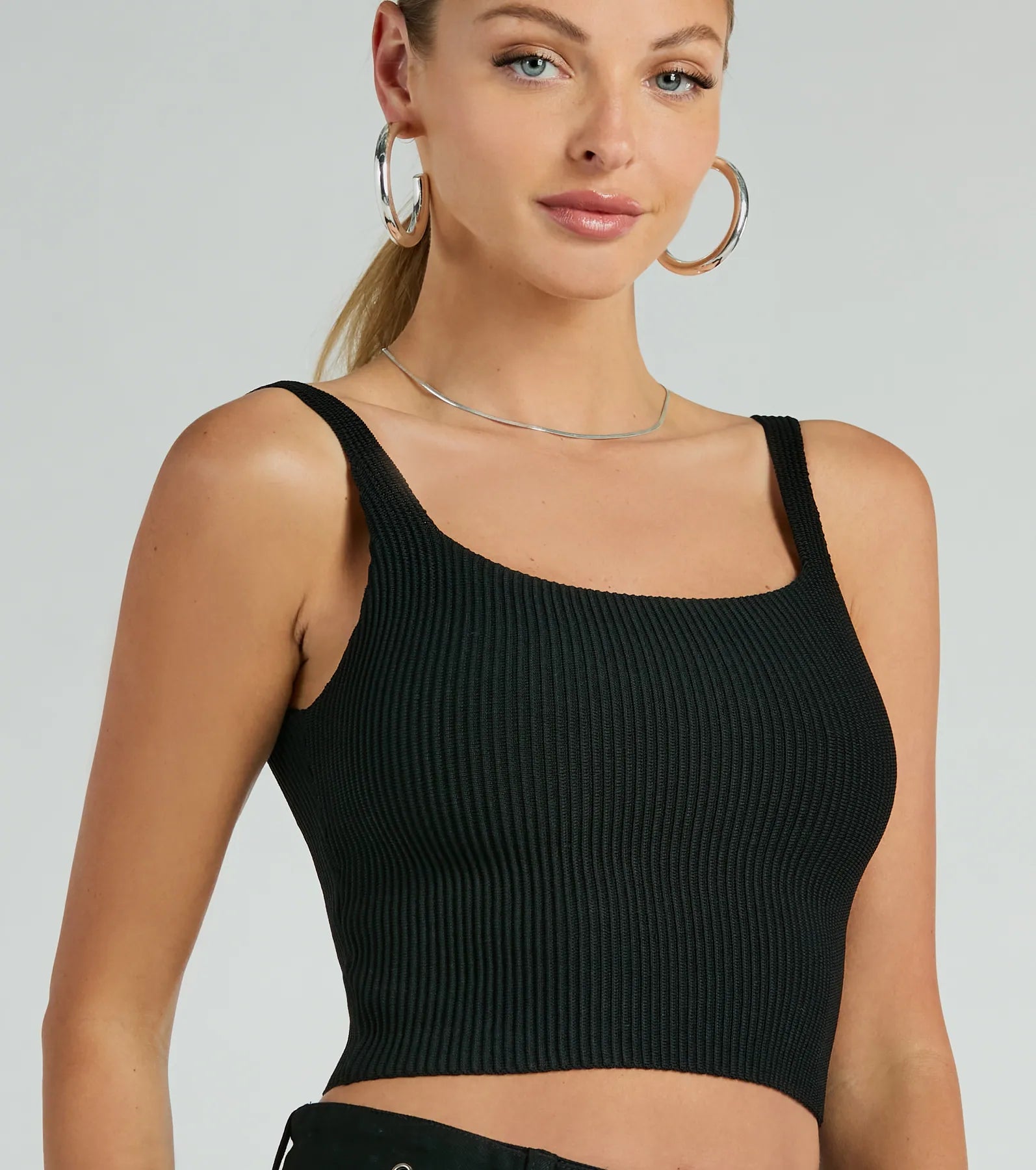 Premium Essential Update Sleeveless Crop Tank Top