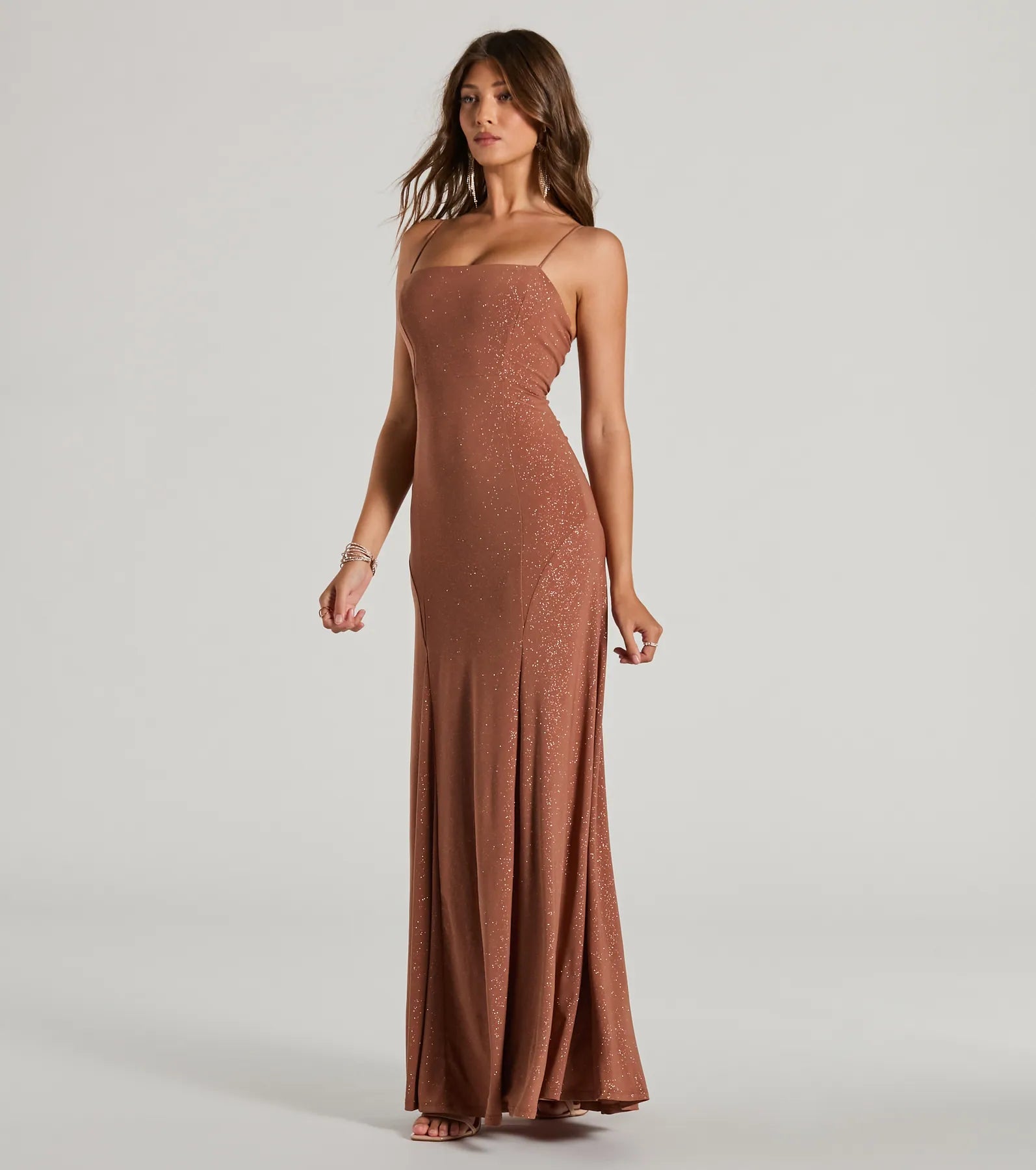 Premium Wendy Glitter A-Line Formal Dress - Ultimate Elegance