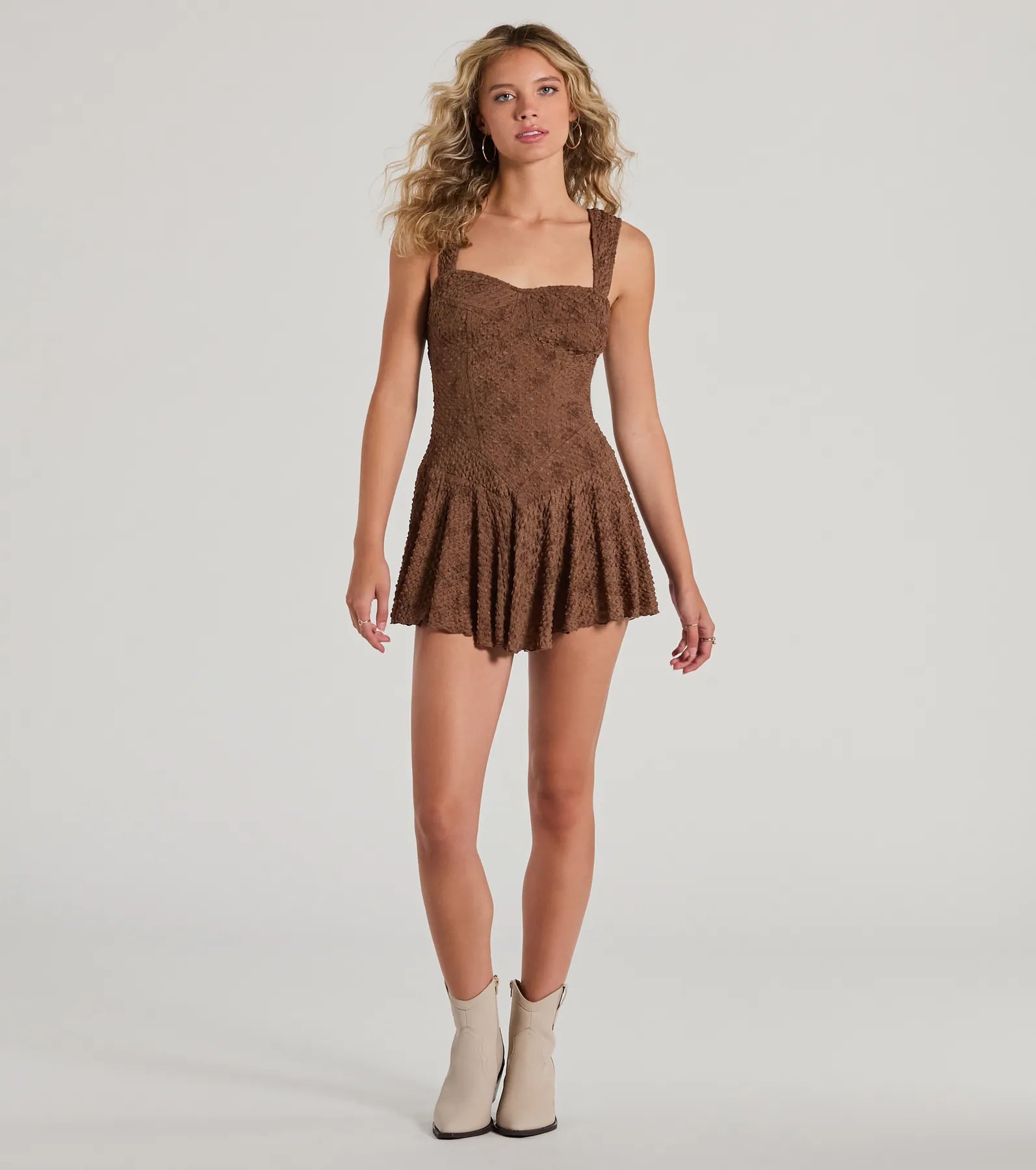 Ultimate Sweetheart Ruffled Skater Romper - Cute & Stylish