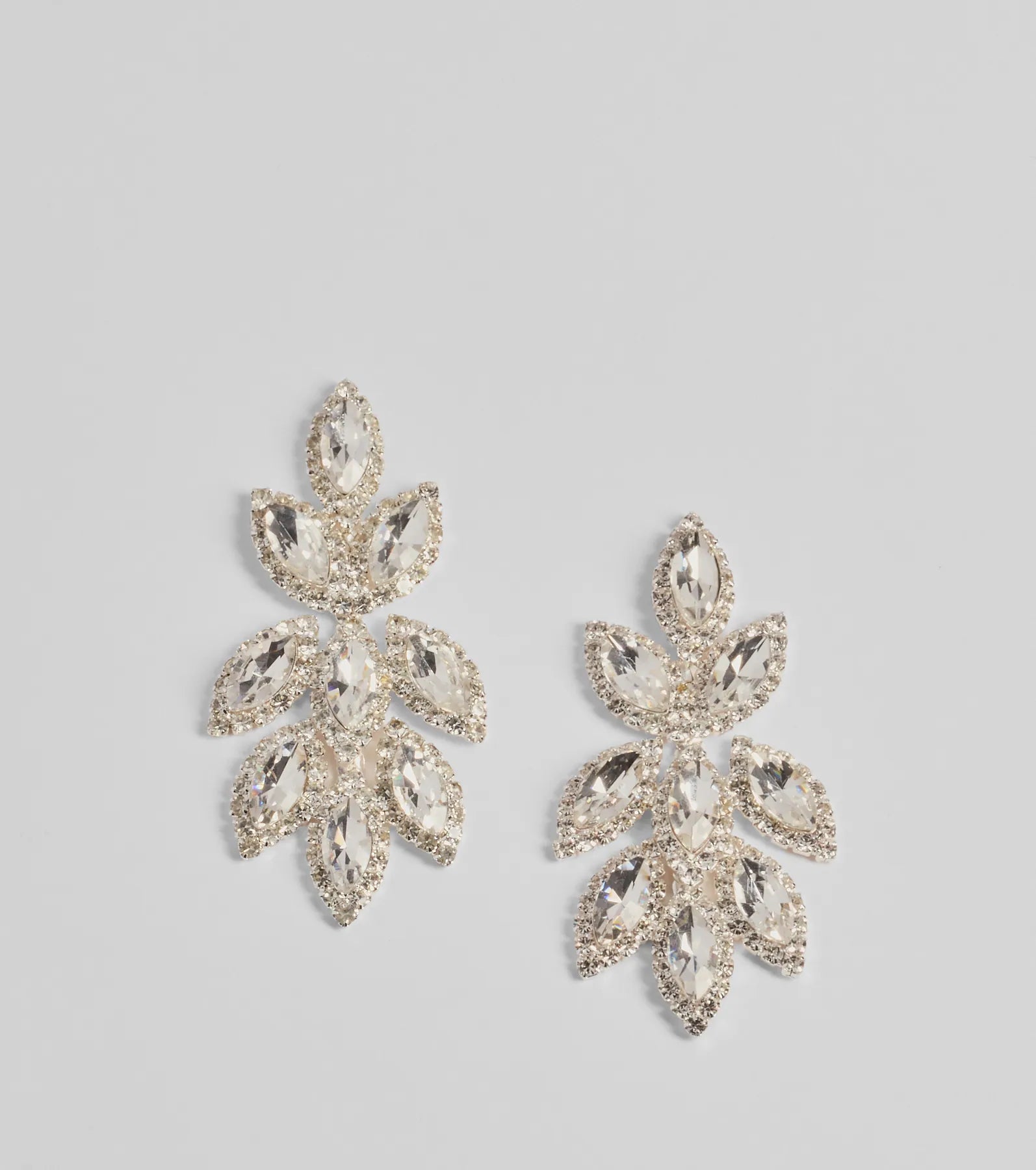 Premium Glamour Gemstone Leaf Drop Earrings - Ultimate Elegance