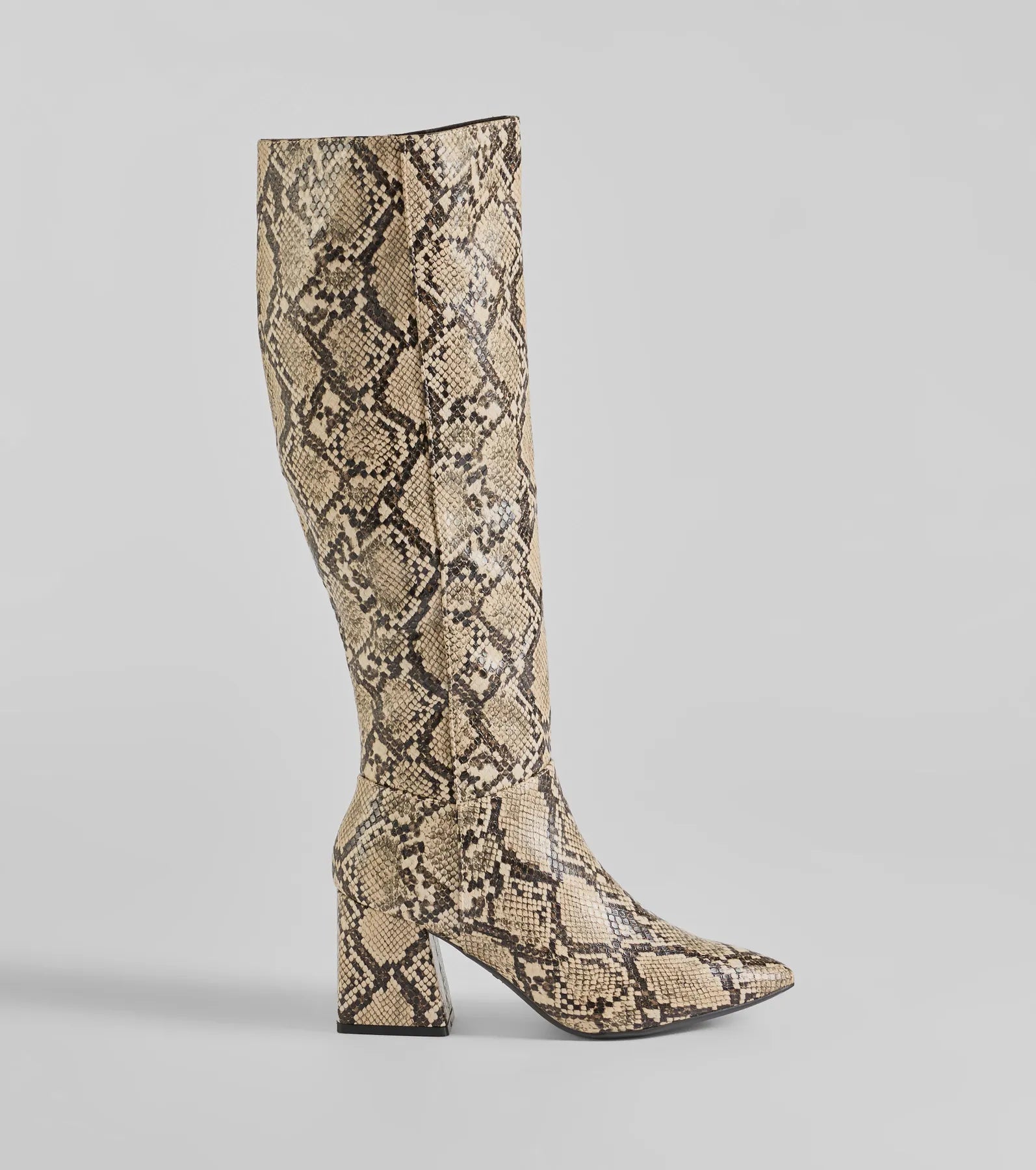 Premium Snake Print Under-The-Knee Boots - Ultimate Style Upgrade