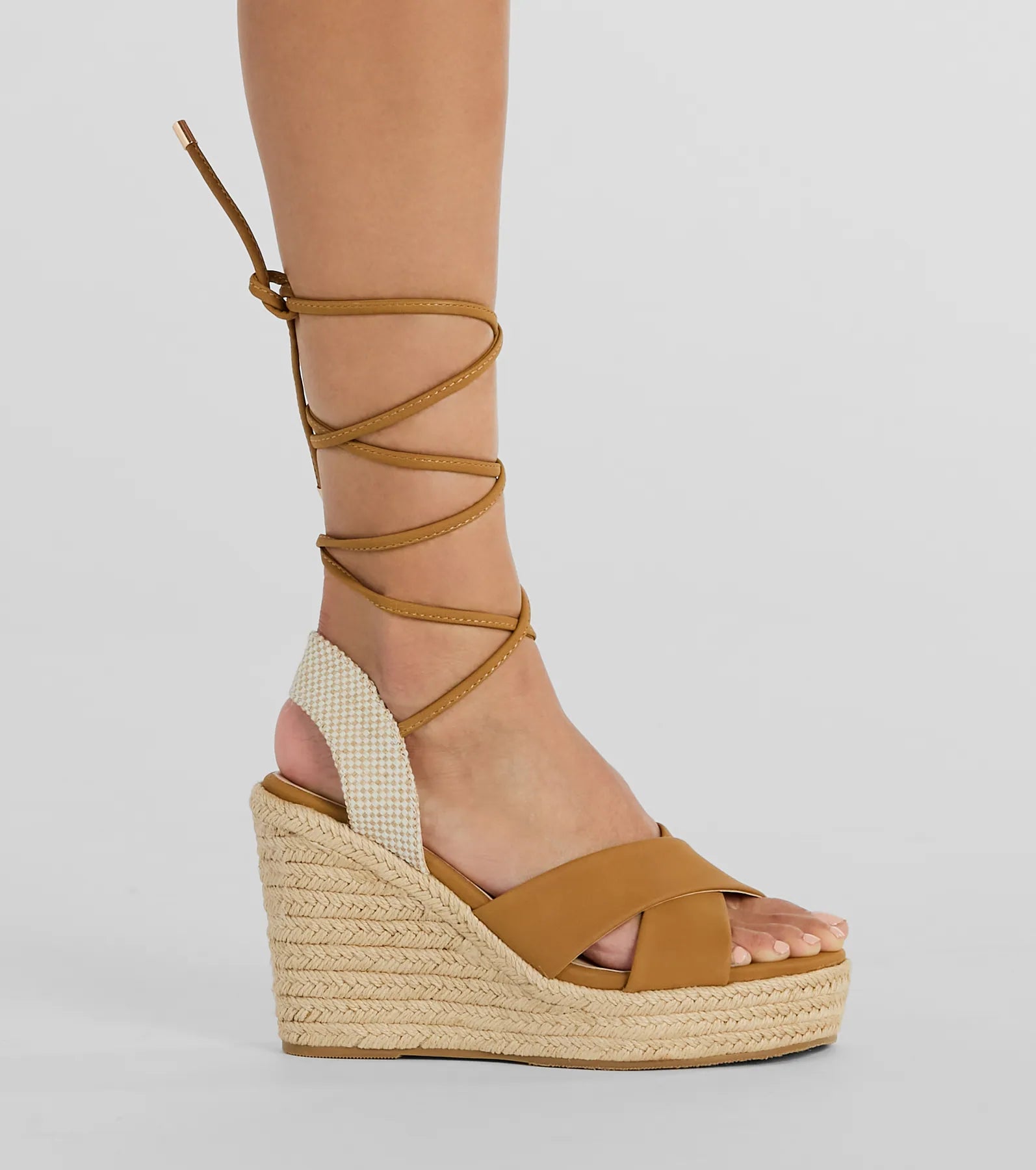 Ultimate Summer Style: Open-Toe Lace-Up Espadrille Wedges