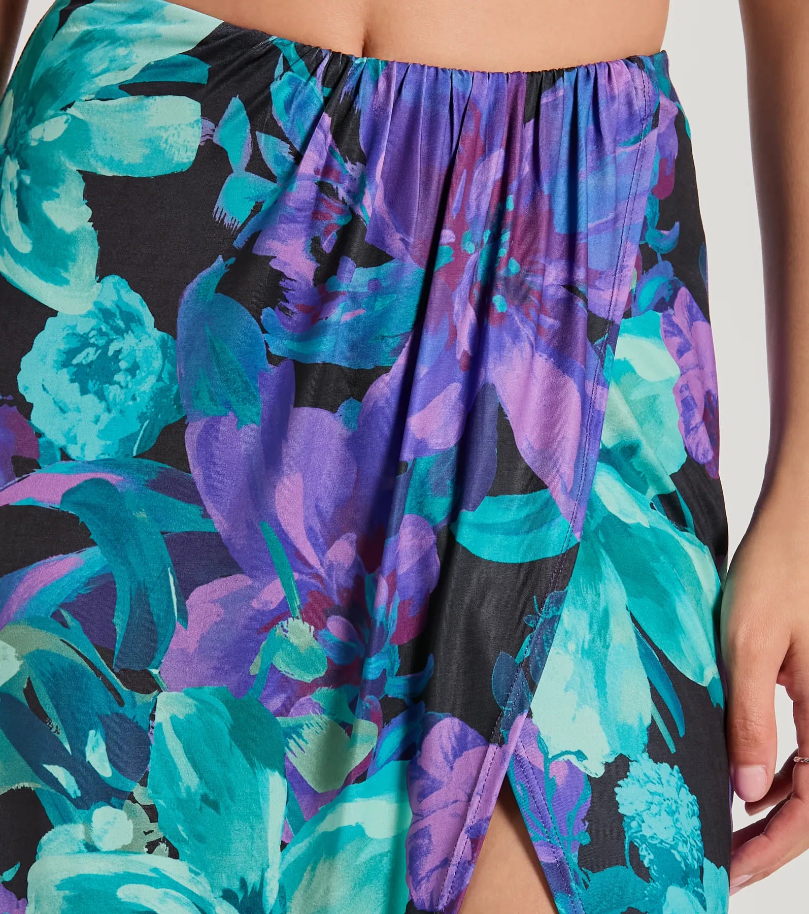 Ultimate Tropical Vacay High-Rise Slit Midi Skirt