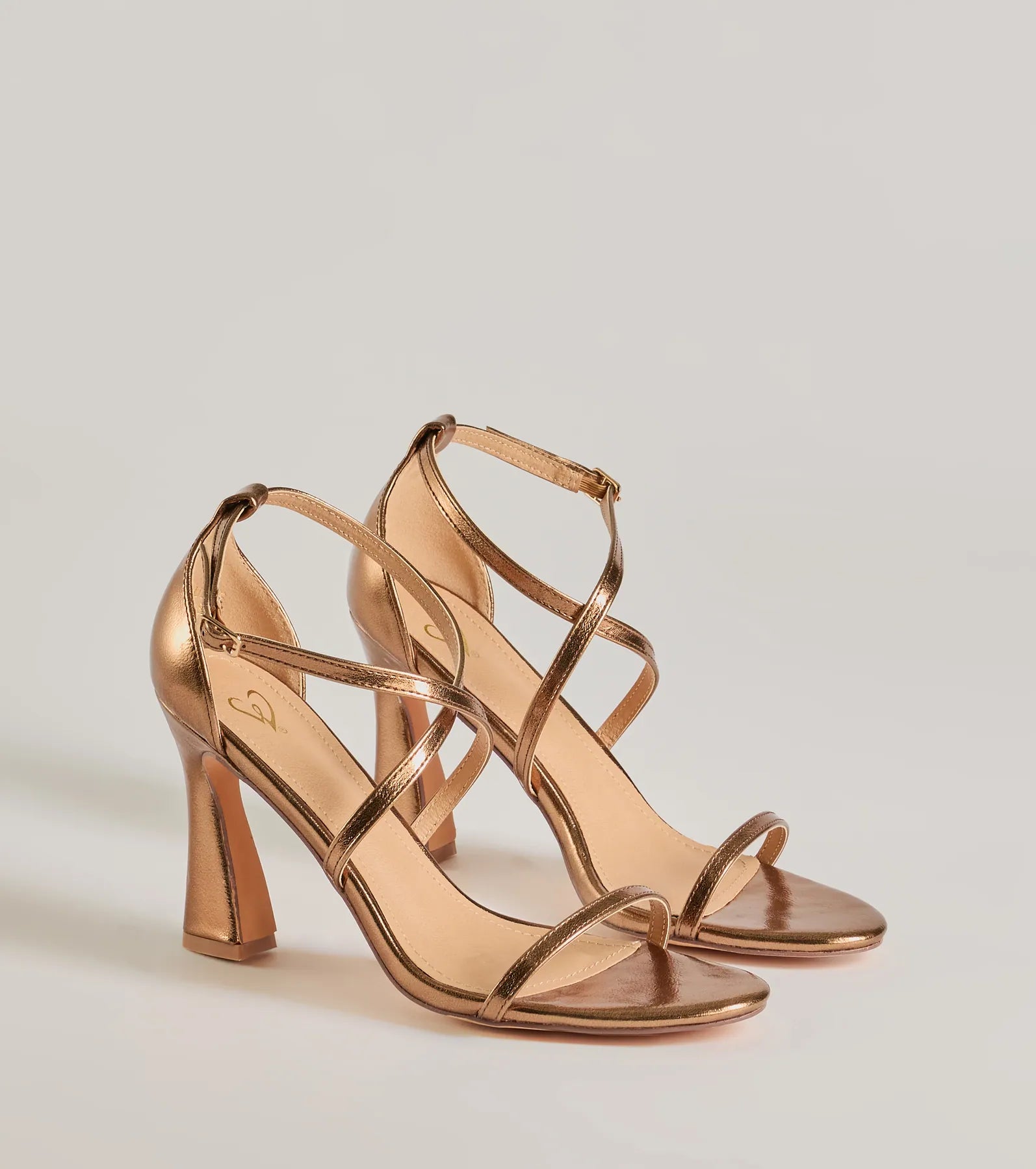 Ultimate Glam Strappy Metallic Block Heels - Premium Style for Every Occasion