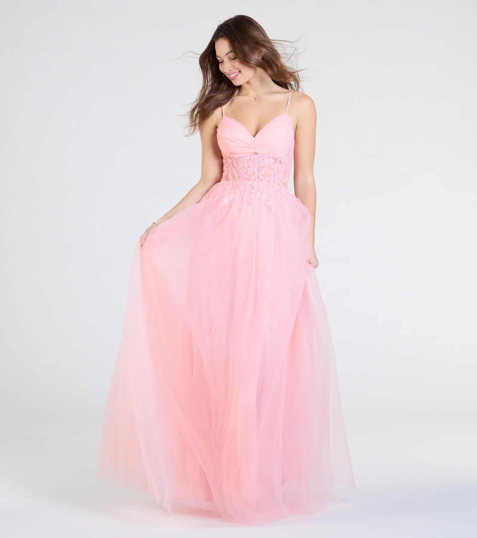 Ultimate Alia Sequin-Embellished Tulle Evening Gown