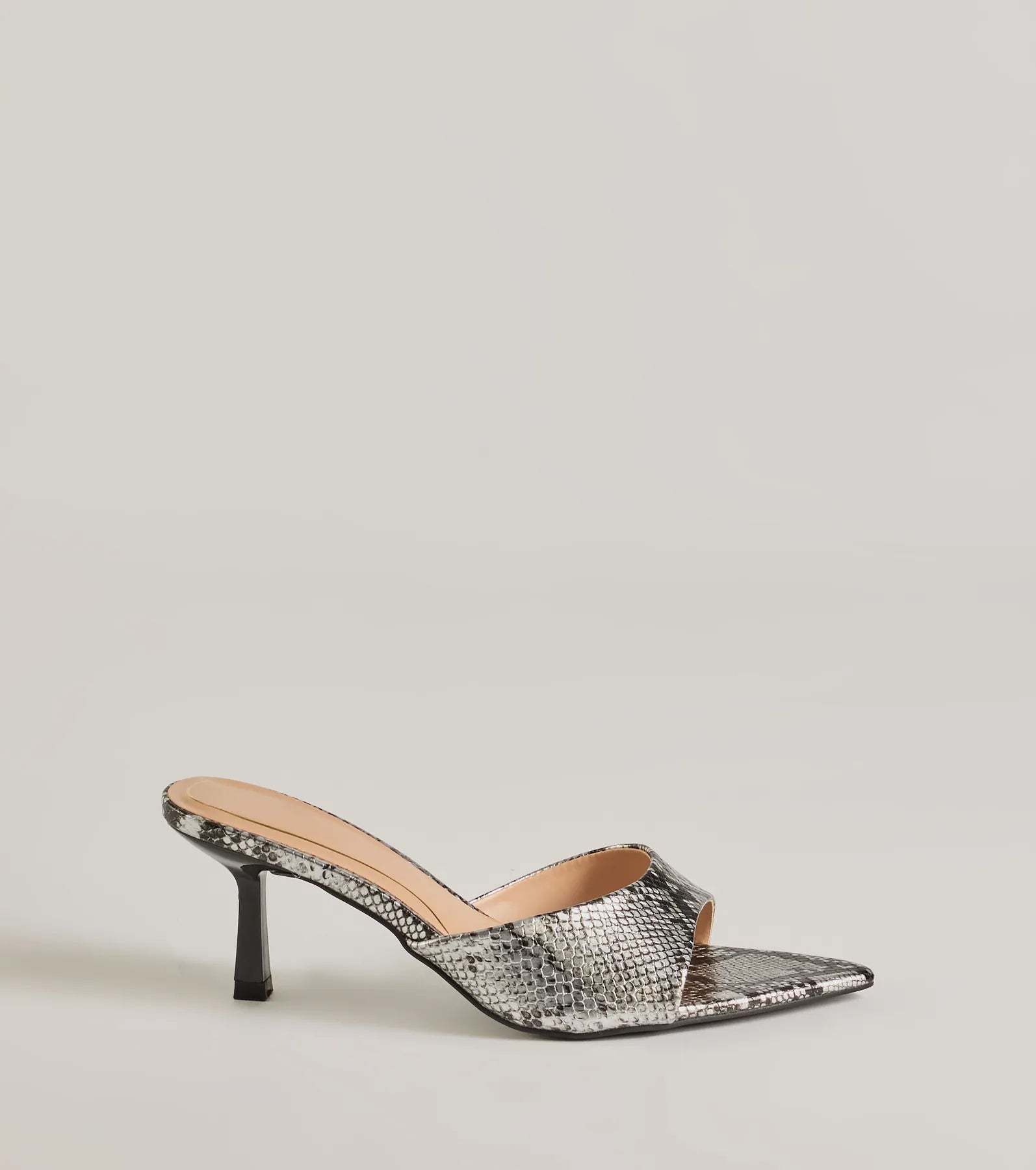 Premium Snake Print Stiletto Mules - Ultimate Style Statement