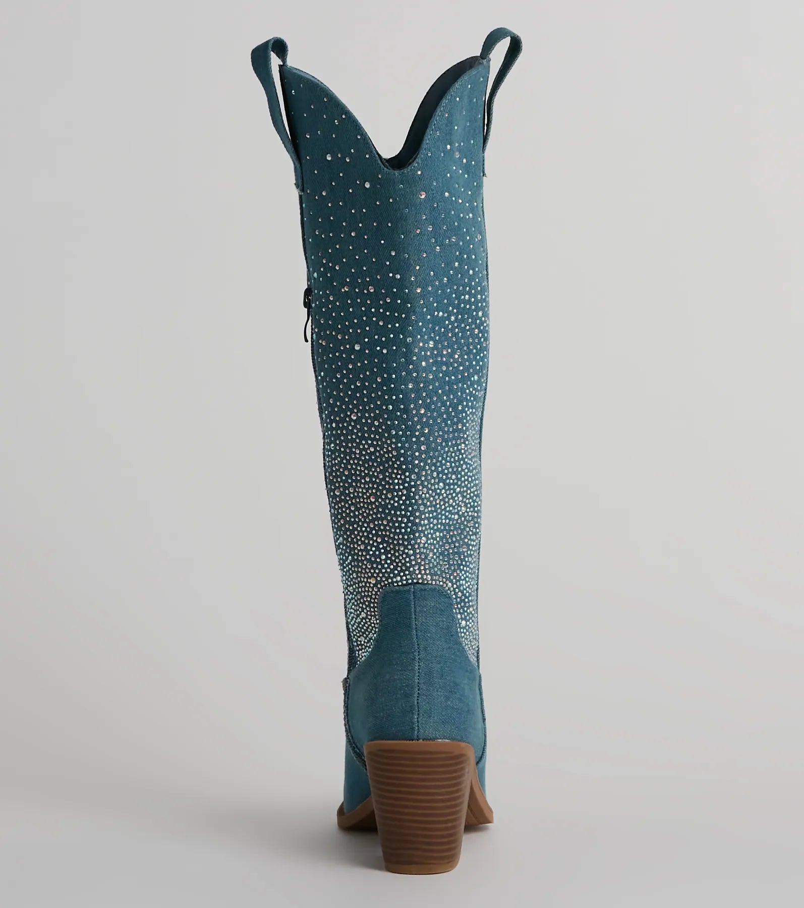 Ultimate Glam Rhinestone Denim Cowboy Boots - Premium Style for Every Occasion