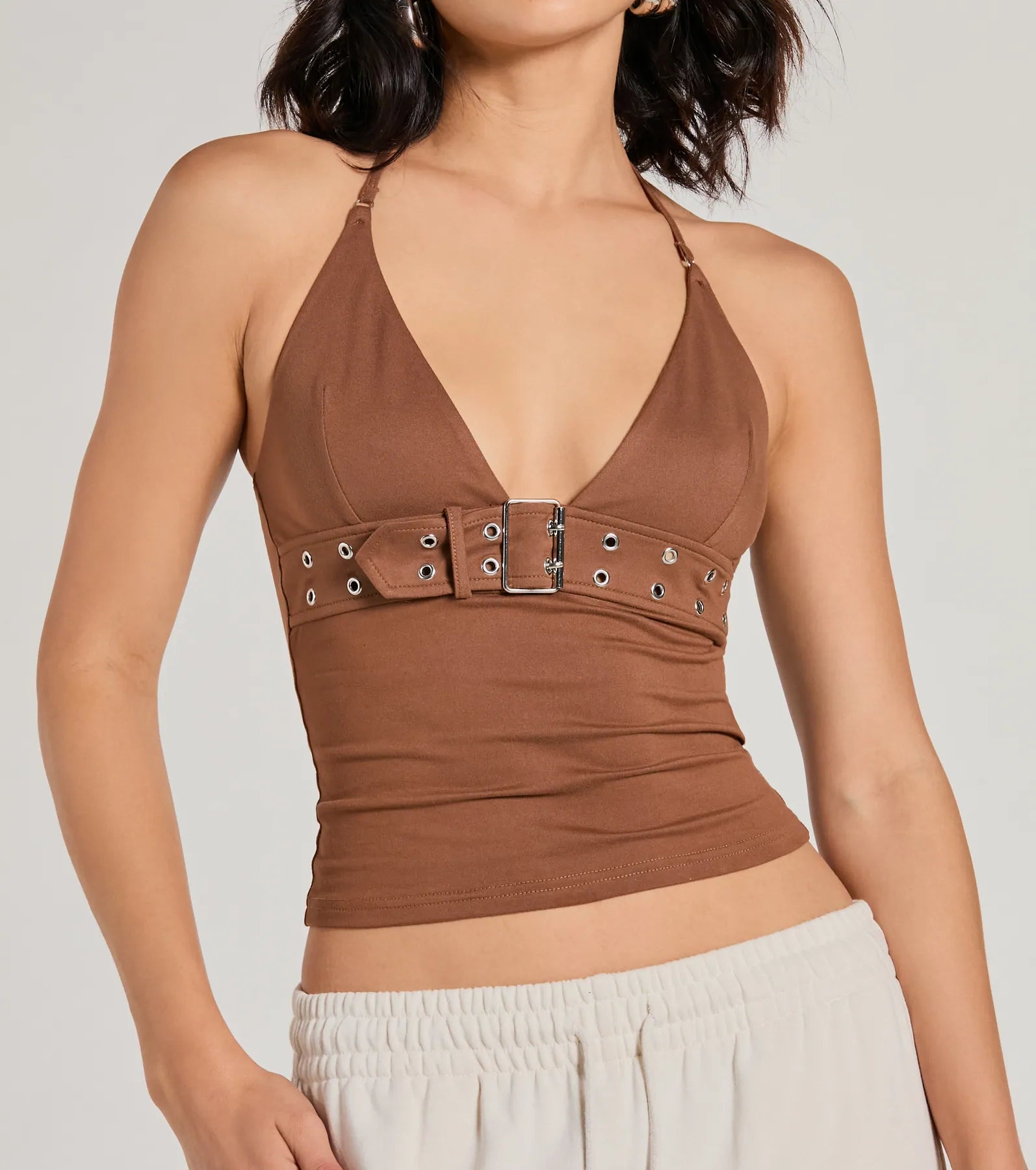 Premium Halter V-Neck Crop Top - Ultimate Summer Style