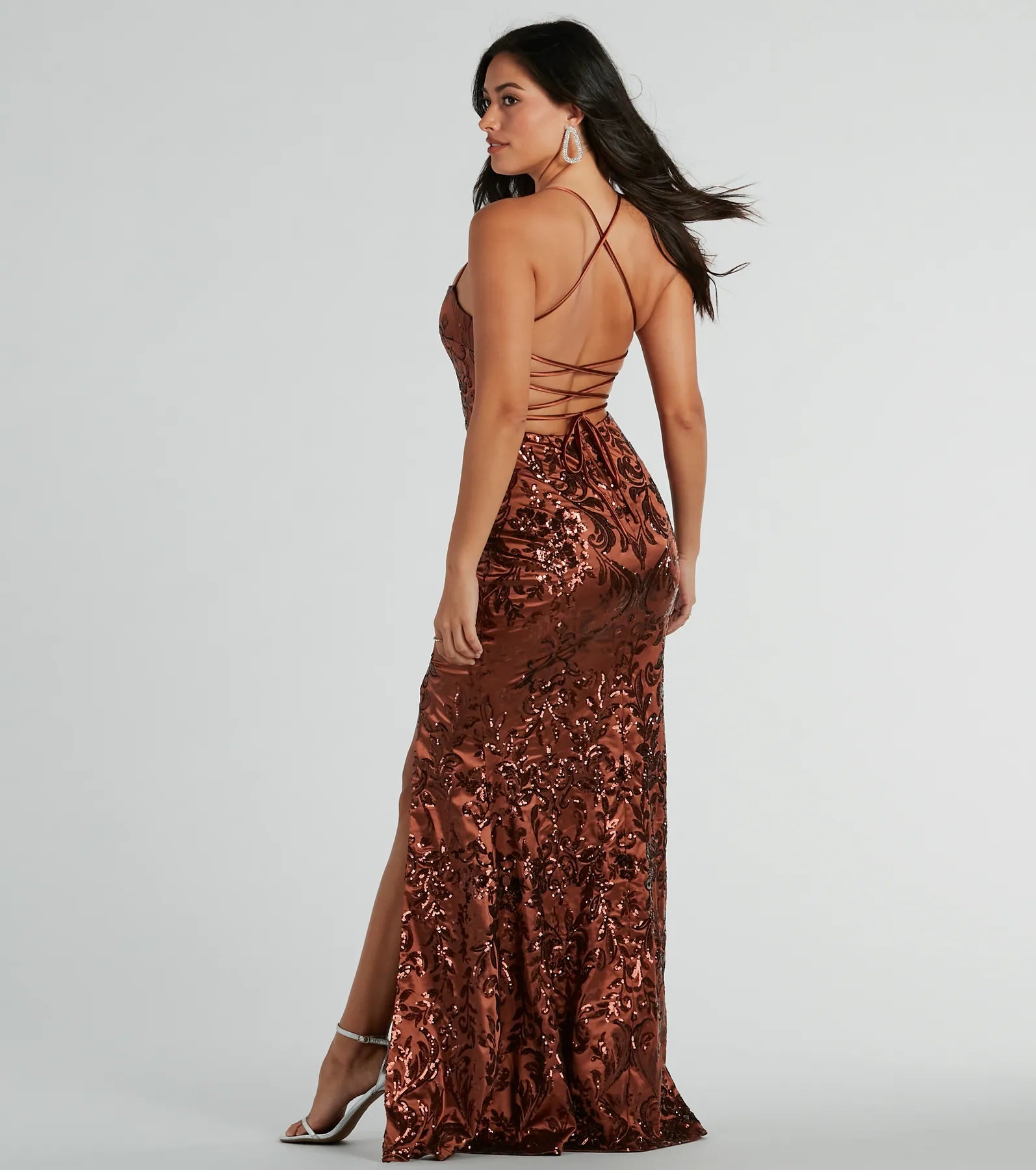 Marisol Ultimate Sequin Satin Evening Gown