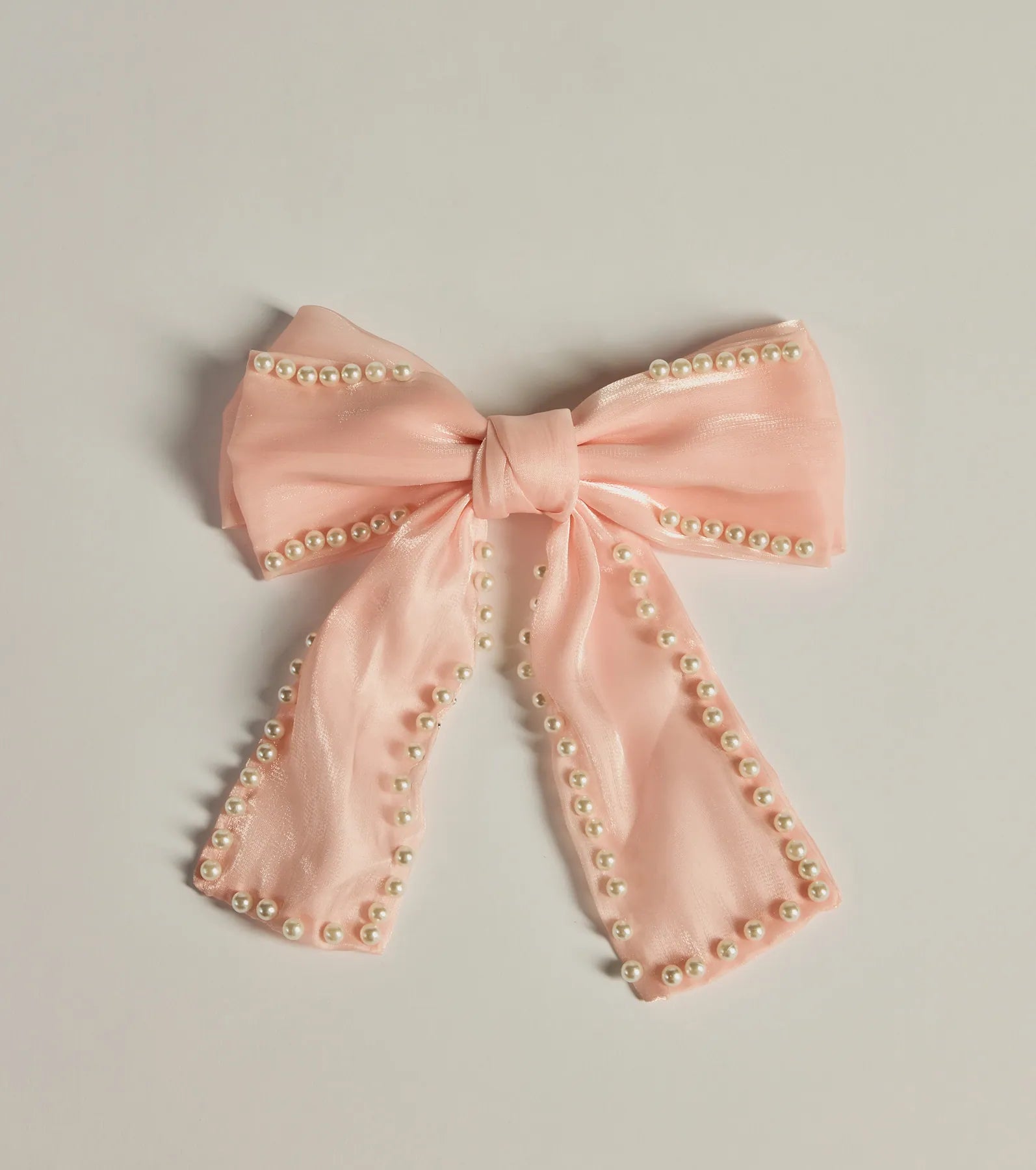 Premium Charming Faux Pearl Chiffon Hair Bow – Ultimate Style Upgrade