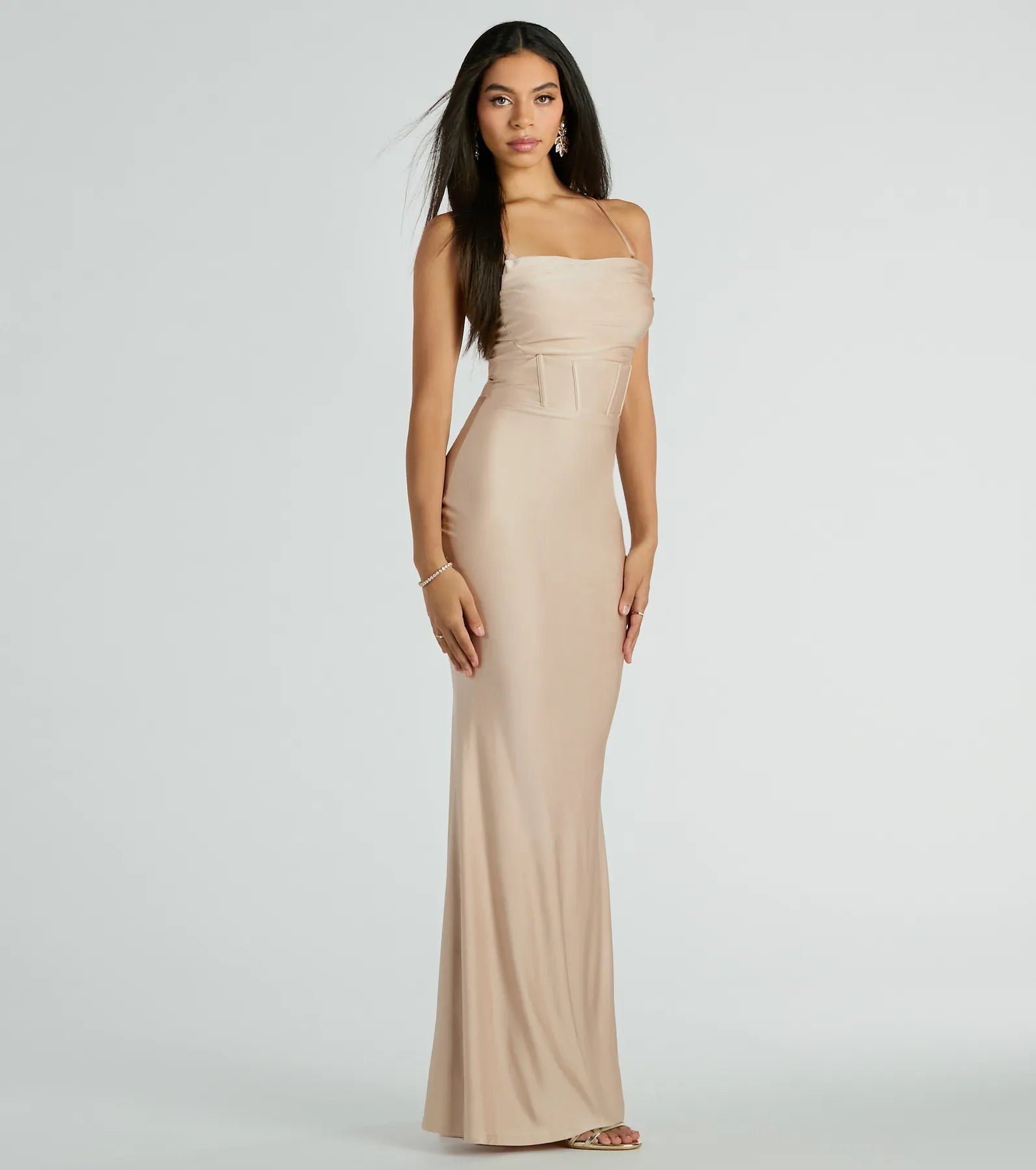 Premium Francine Elegant Cowl Neck Mermaid Gown