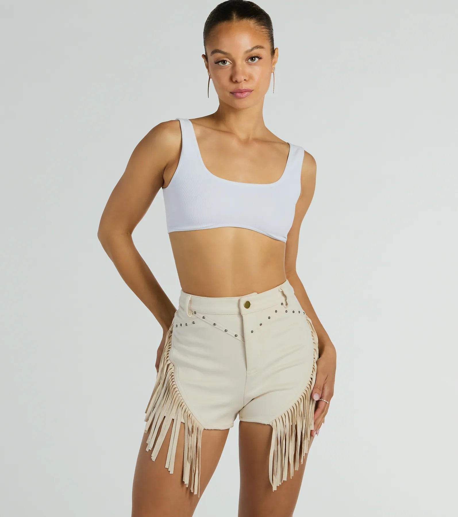 Ultimate Fringe Faux Suede High-Rise Shorts - Bold & Chic