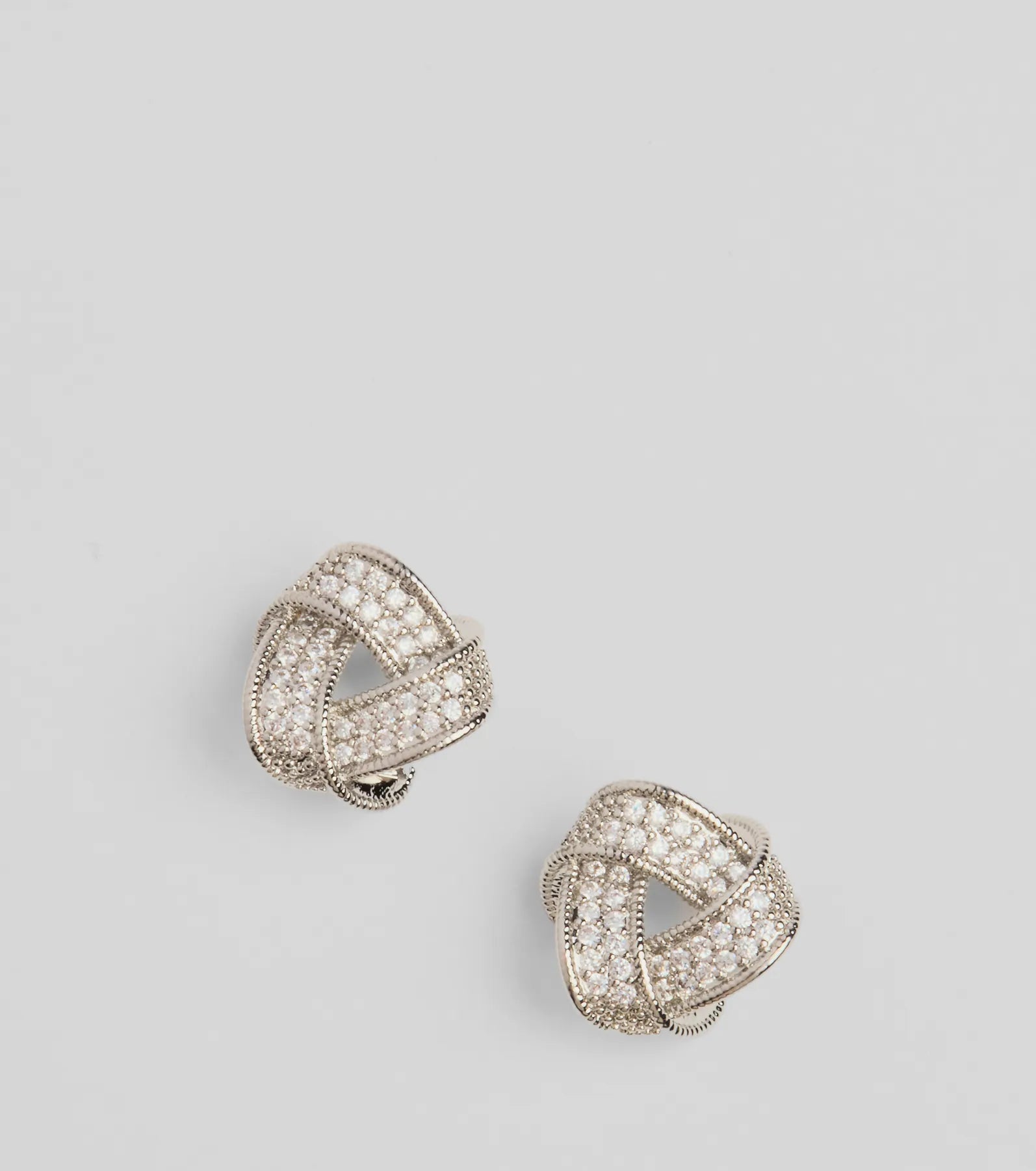 Premium Lovers' Knot Rhinestone Stud Earrings - Ultimate Date Night Accessory