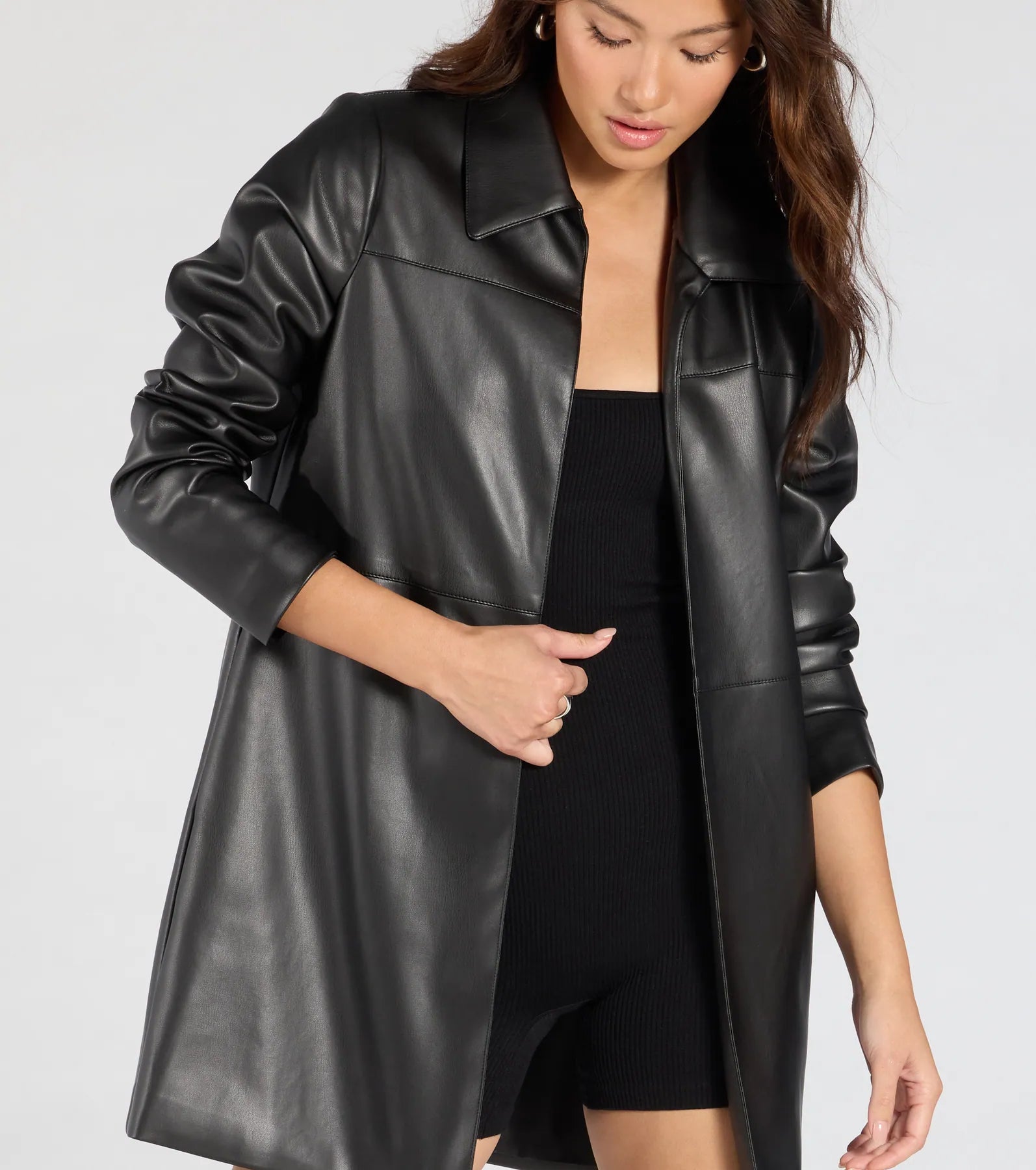 Premium Faux Leather Oversized Blazer - Ultimate Style Upgrade