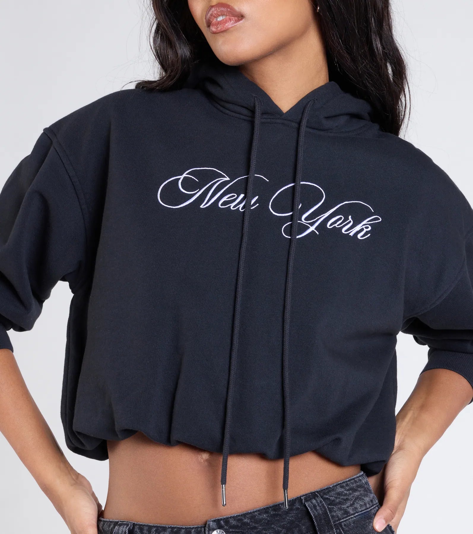 Premium New York Bubble Crop Hoodie - Ultimate Comfort Style