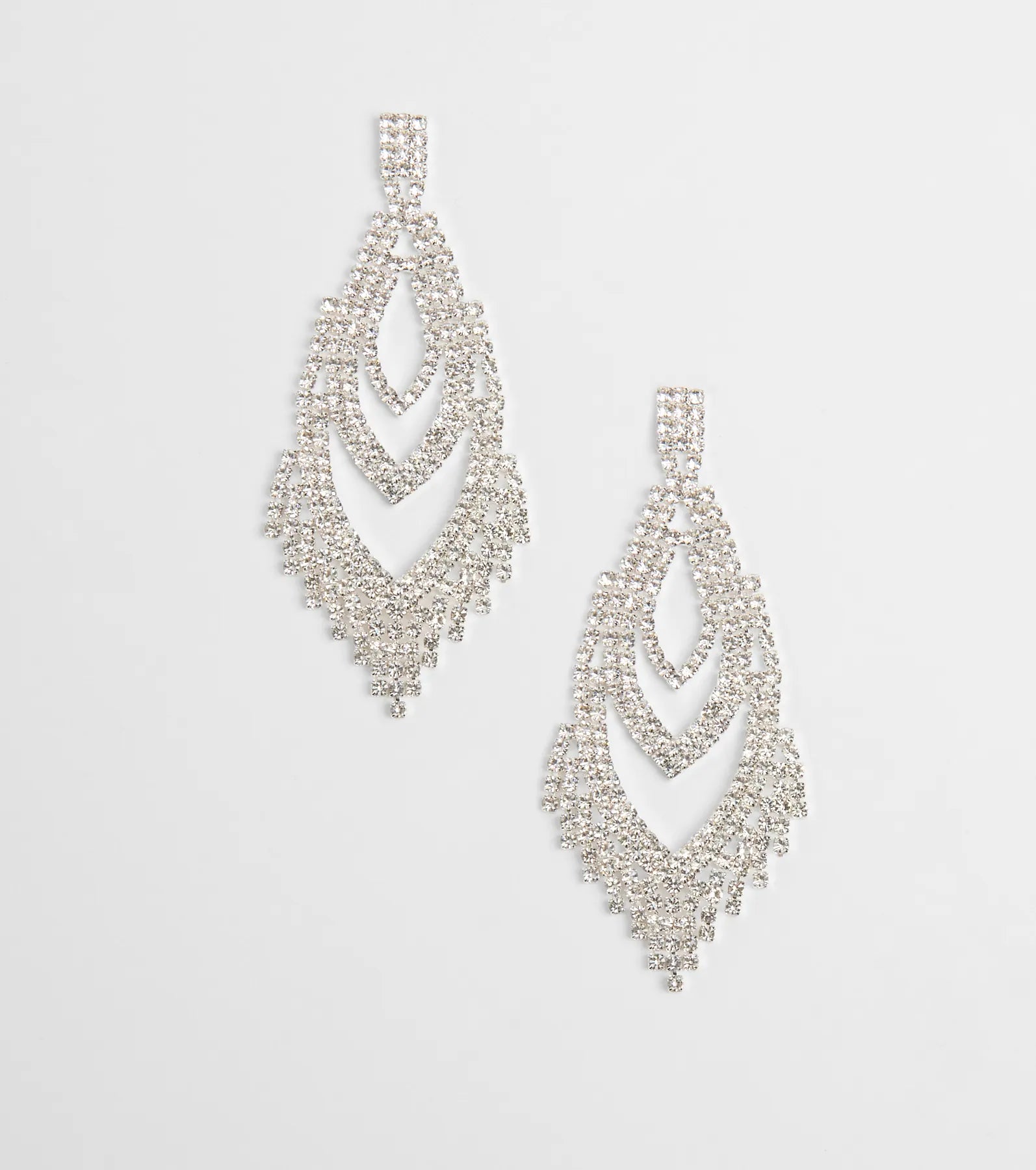 Ultimate Glam Rhinestone Chandelier Earrings