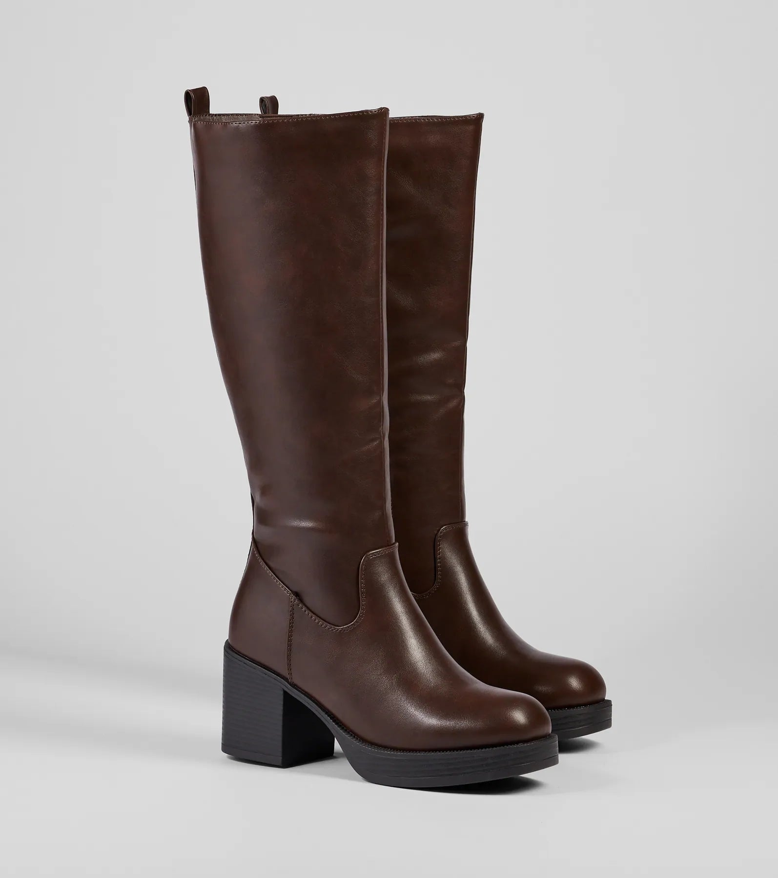 Ultimate Edgy Chic Moto Boots - Under-The-Knee Platform Style