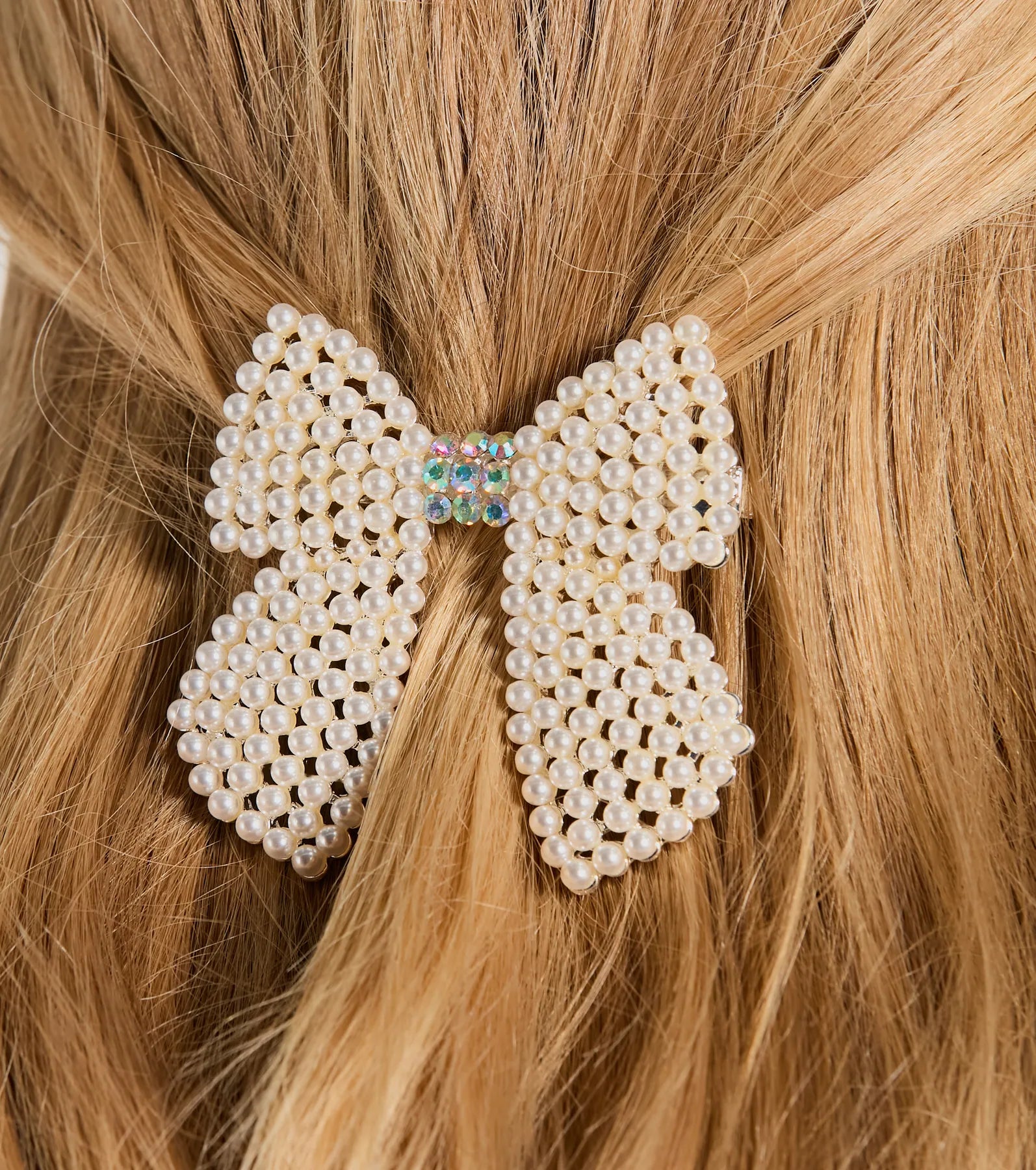 Premium Elegance Faux Pearl Bow Hair Clip - Upgrade Your Style