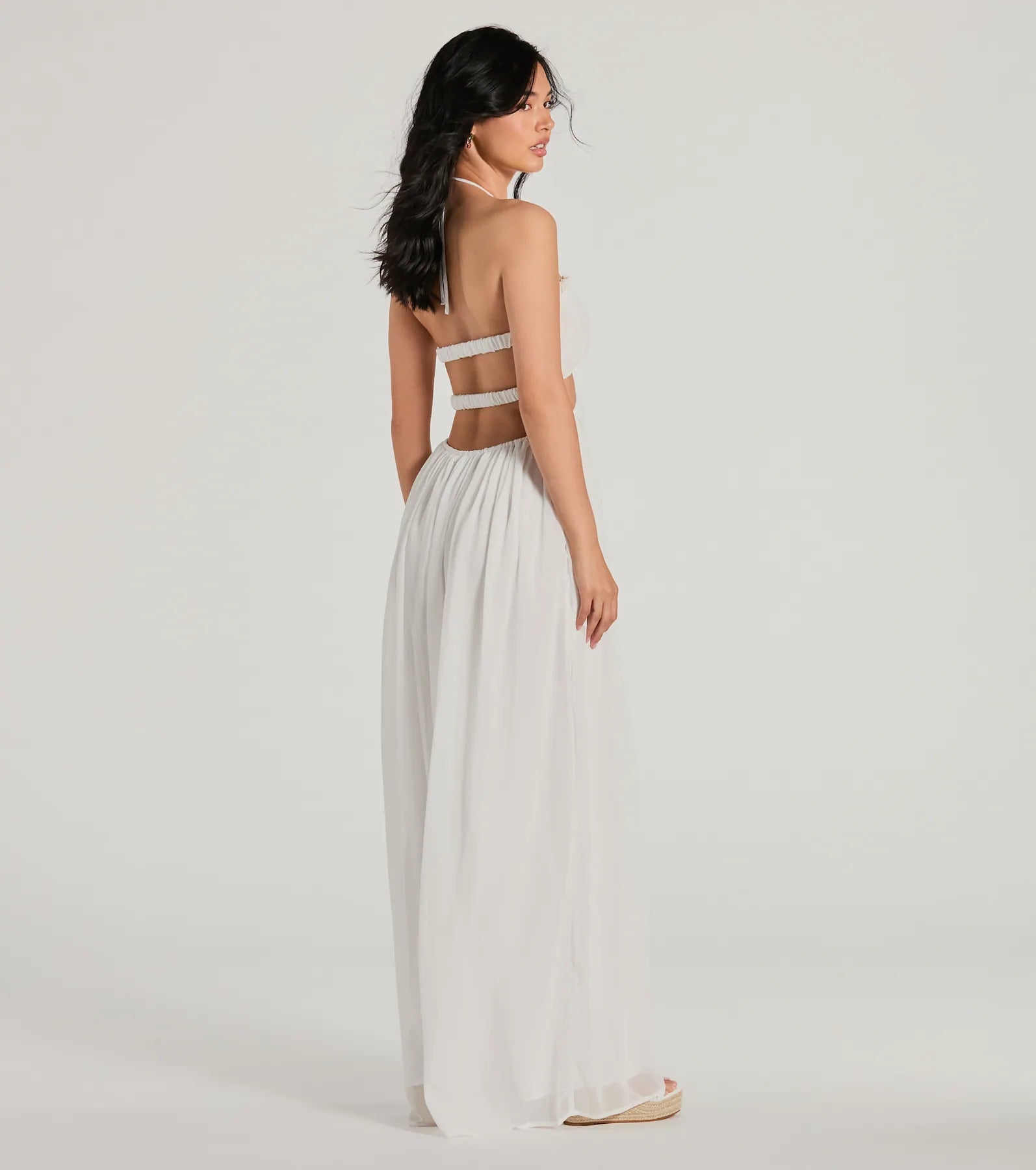 Premium Charm Halter Cutout Wide-Leg Jumpsuit - Ultimate Style Upgrade