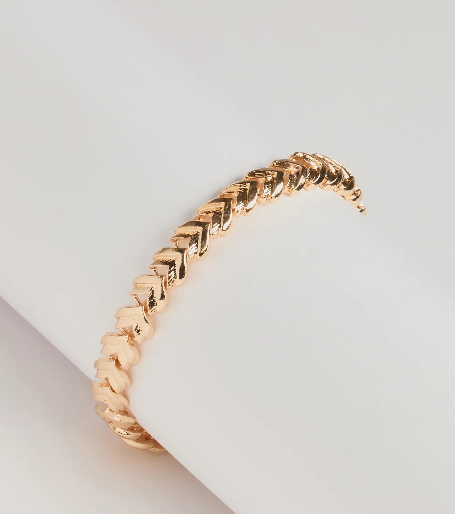 Premium Luxe Metal Chevron Bracelet