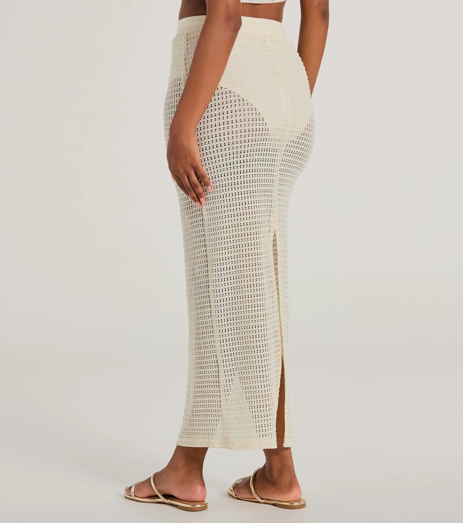 Ultimate Sunny Chic High Slit Crochet Maxi Skirt - Premium Summer Style