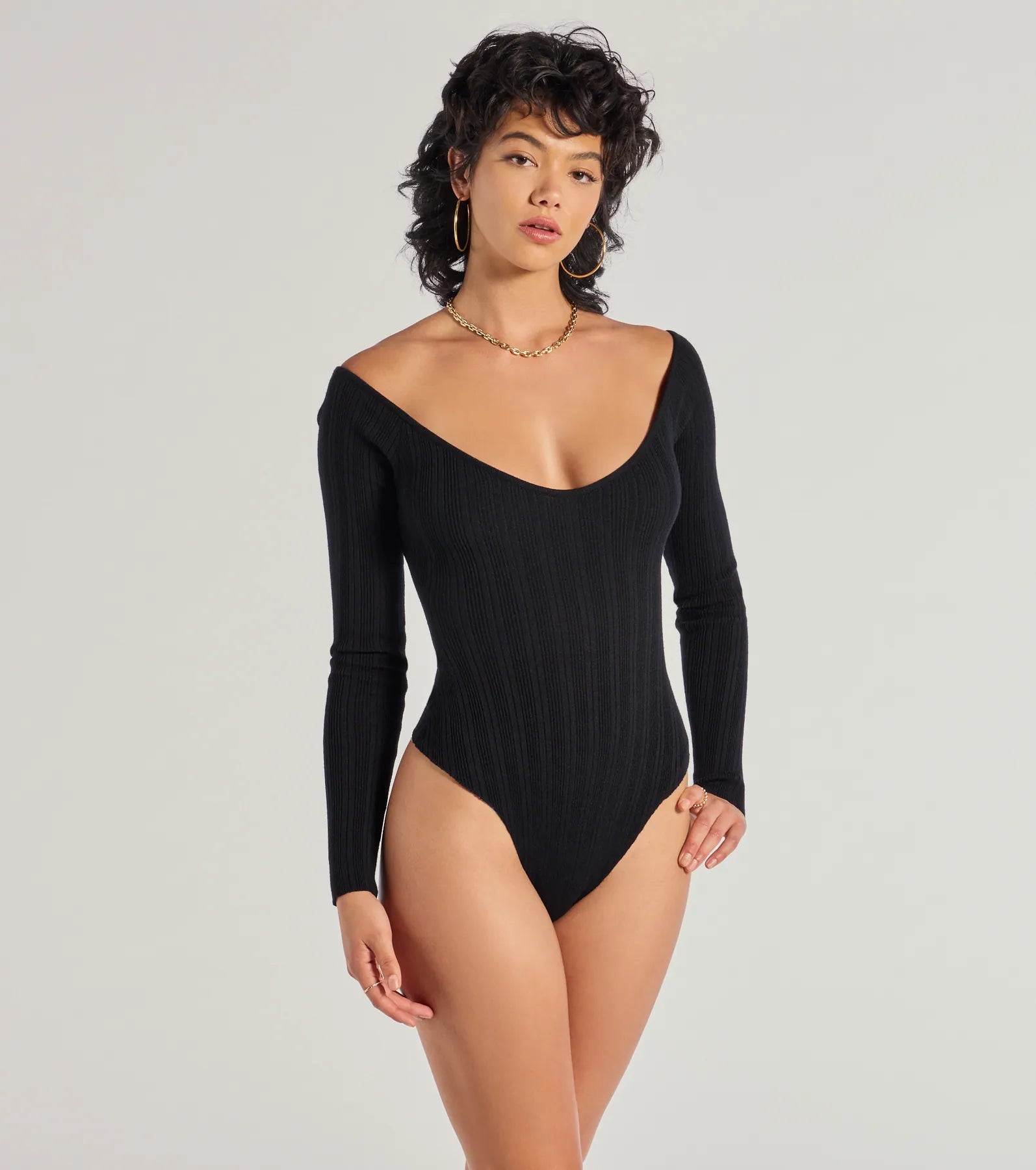 Premium Ribbed Knit Long Sleeve Bodysuit - Ultimate Fit & Style