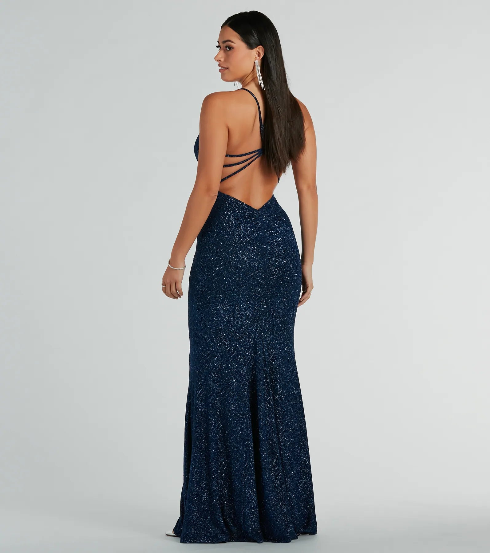 Premium Daisia Glitter Mermaid Evening Gown