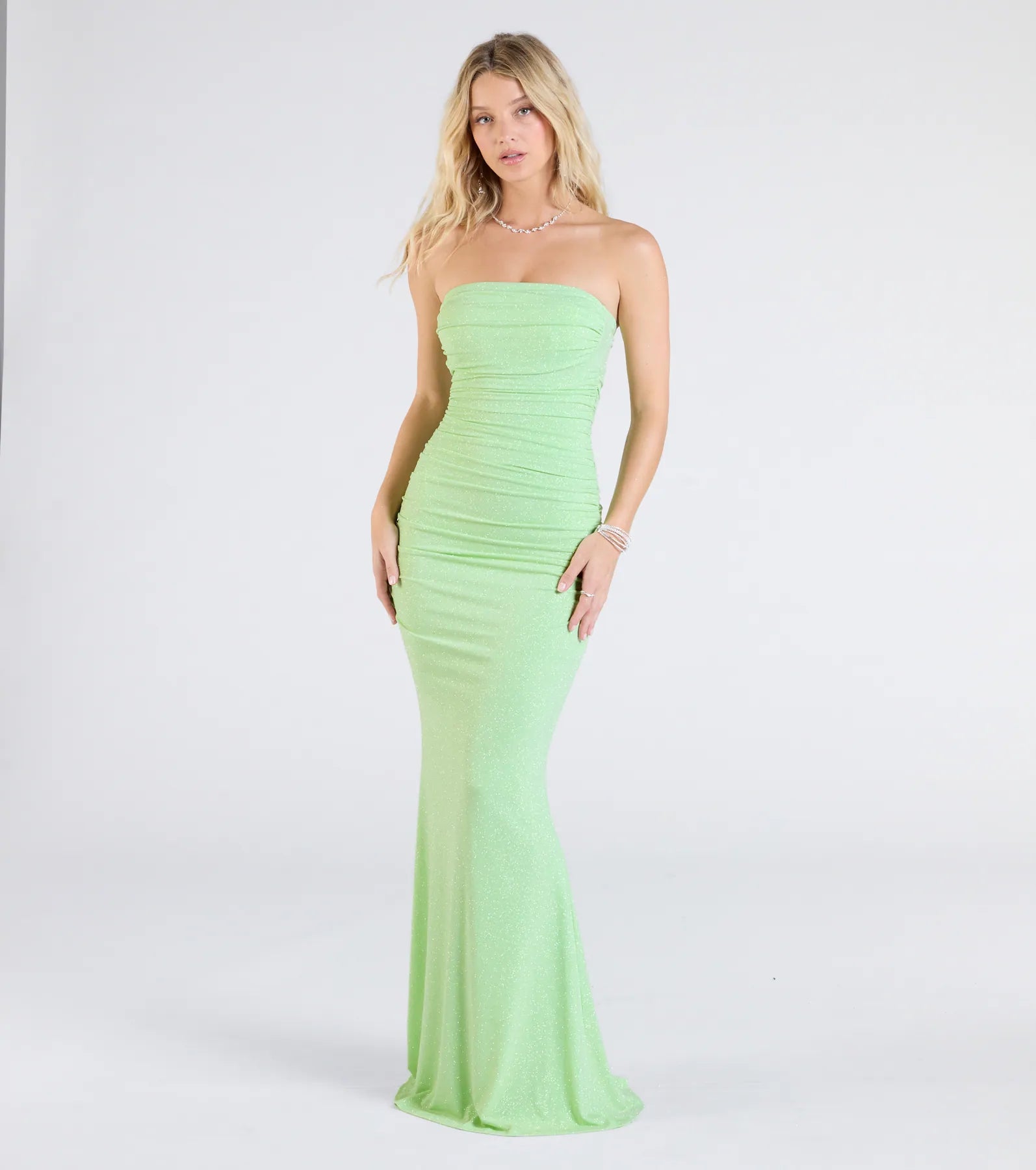 Premium Mischka Glitter Mermaid Dress for Formal Nights