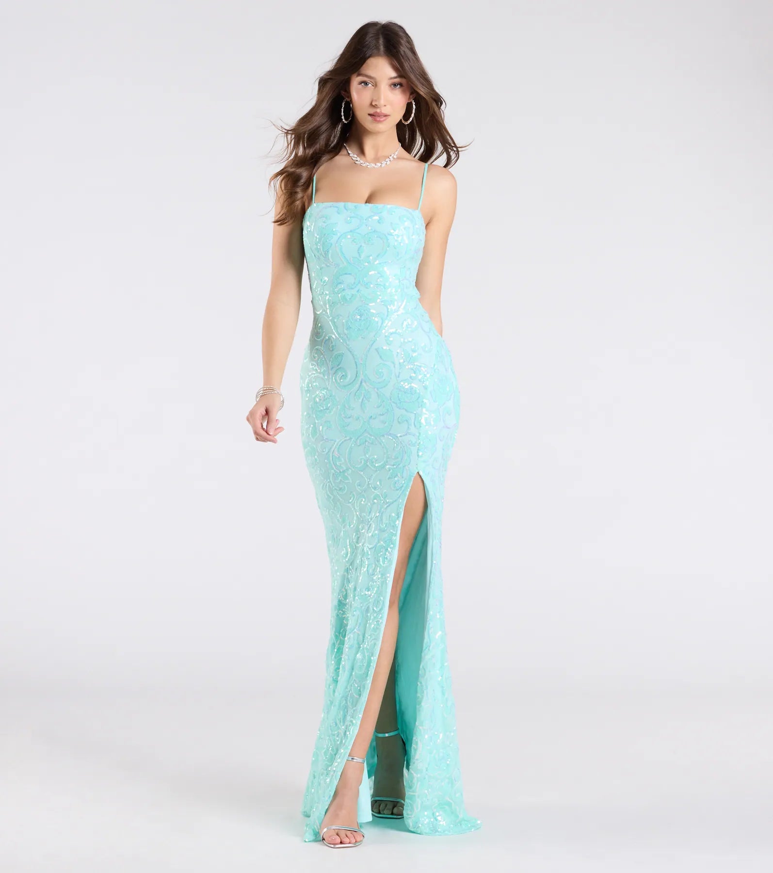 Ultimate Sparkle Dana Tie-Back Sequin Gown